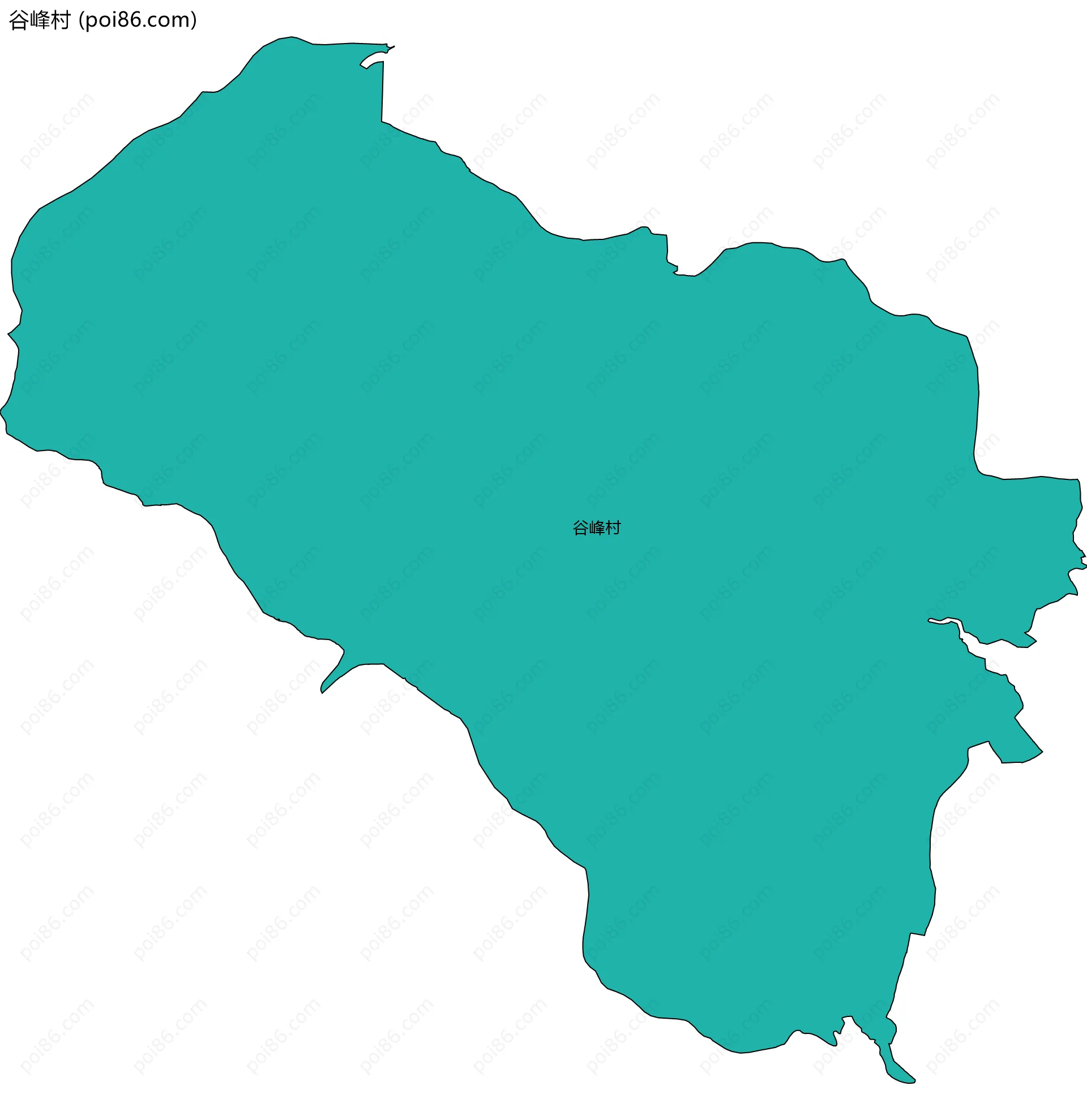 谷峰村边界地图