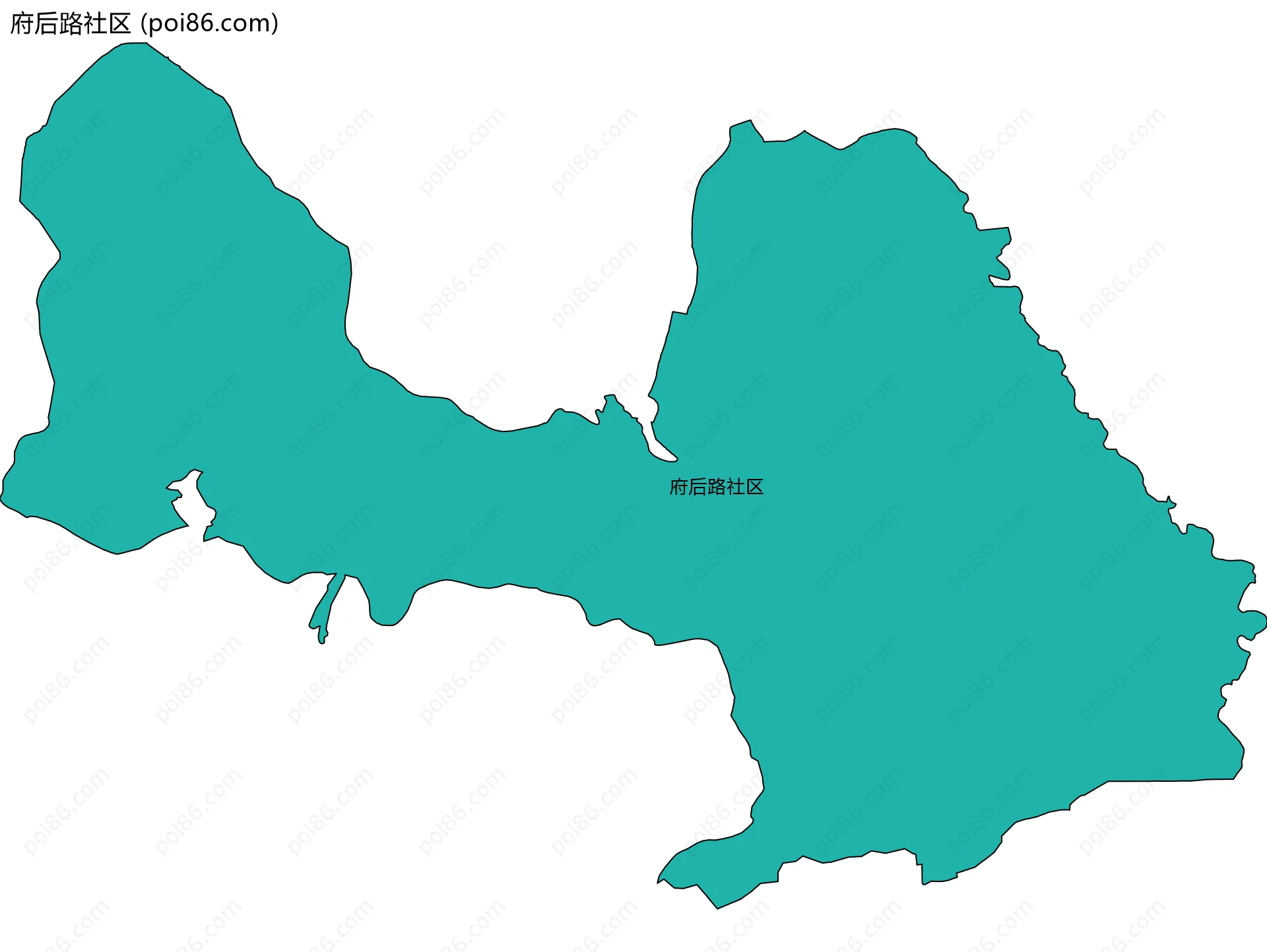 府后路社区边界地图