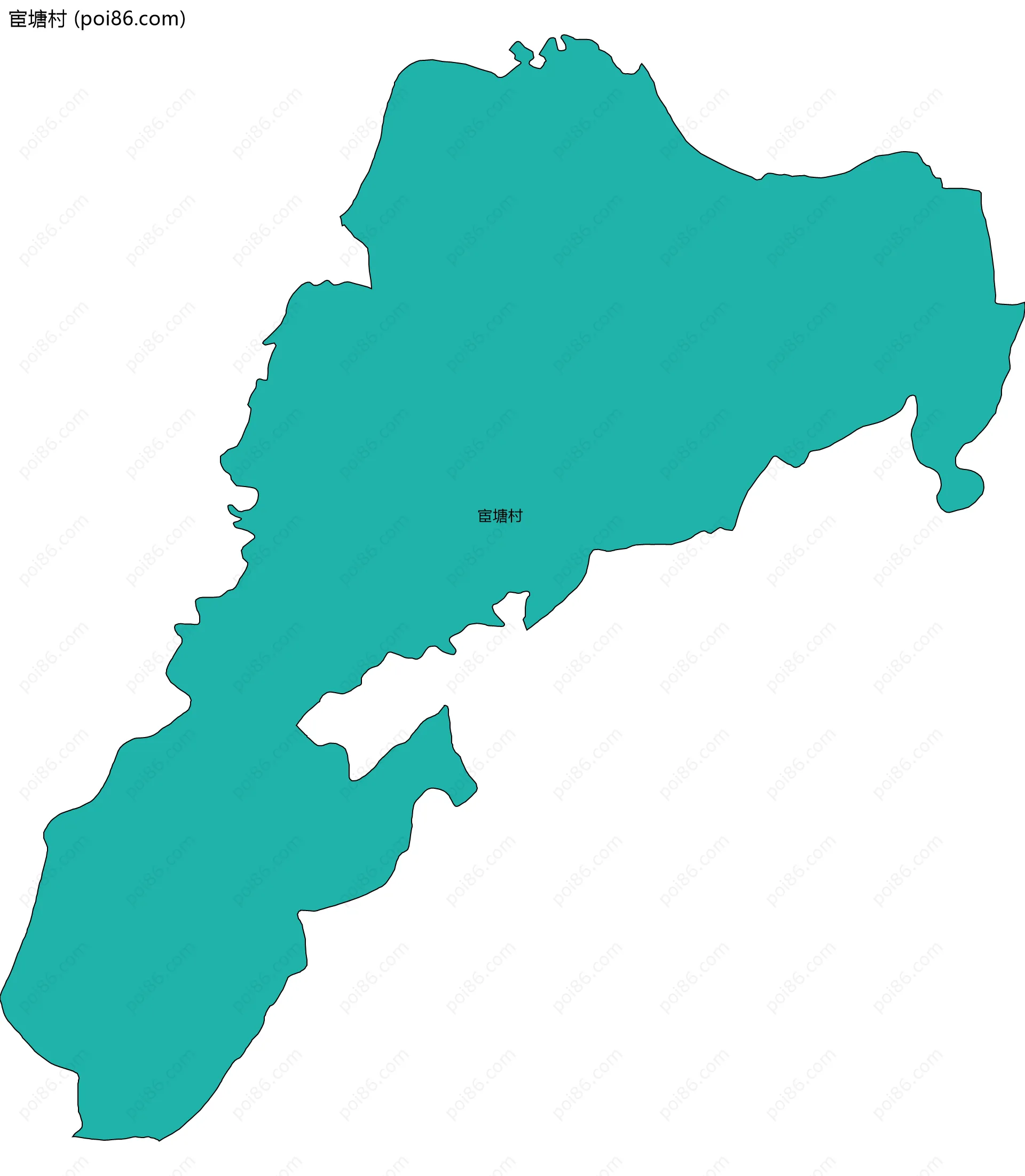 宦塘村边界地图