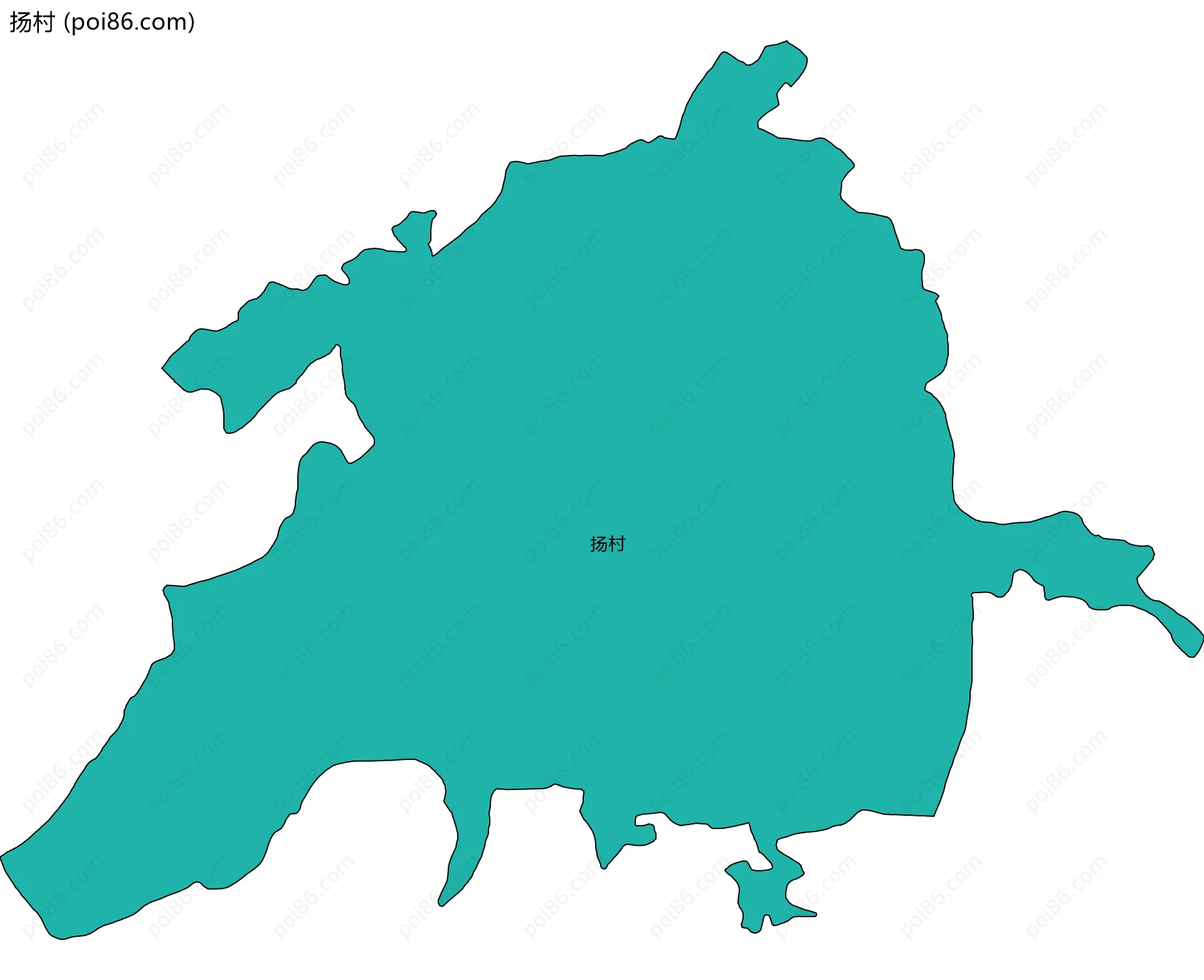 扬村边界地图