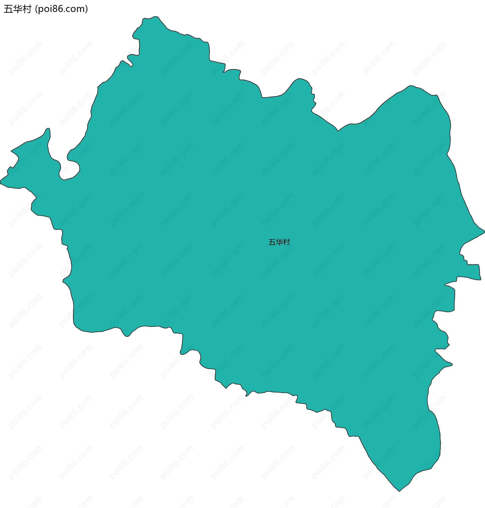 五华村边界地图