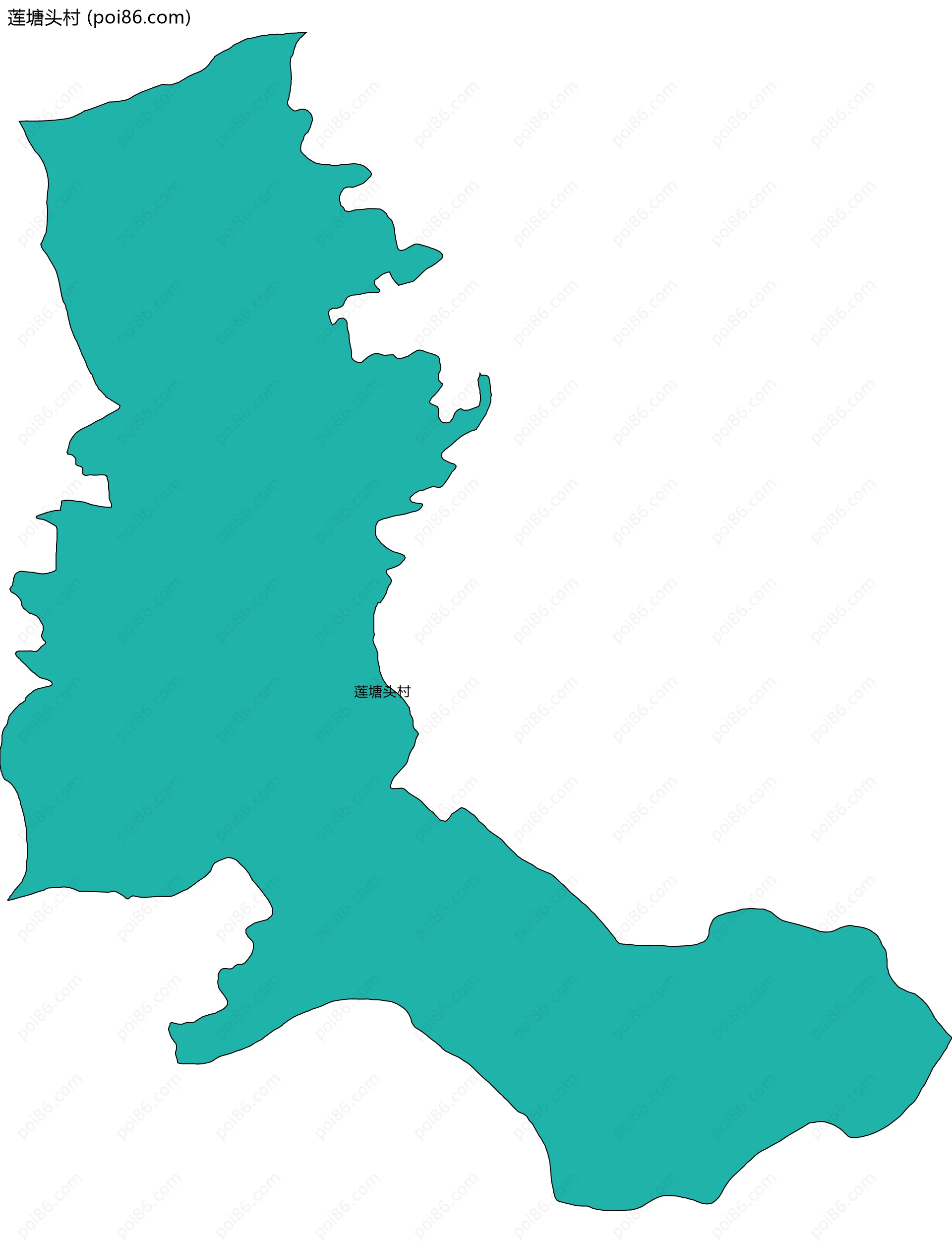莲塘头村边界地图