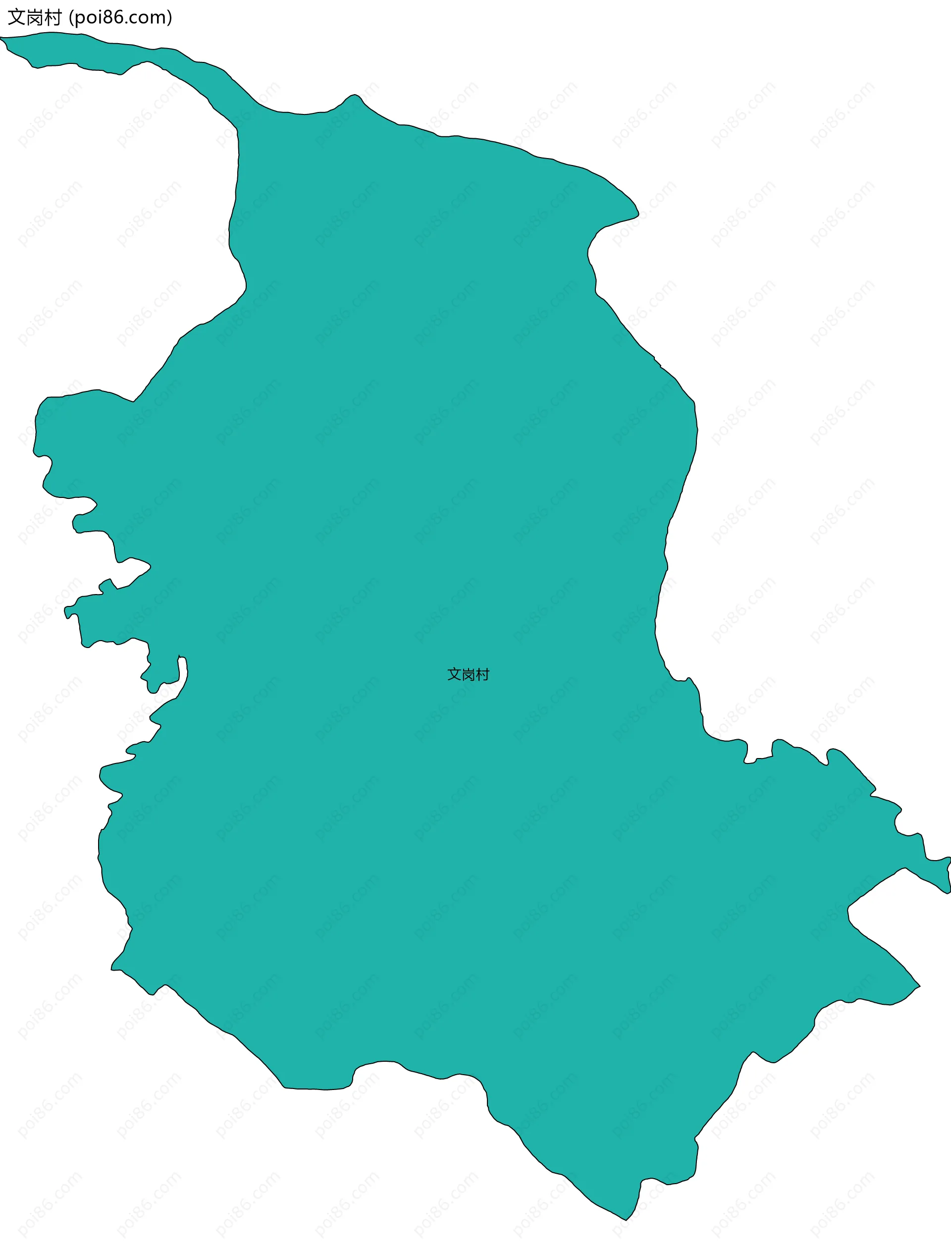 文岗村边界地图