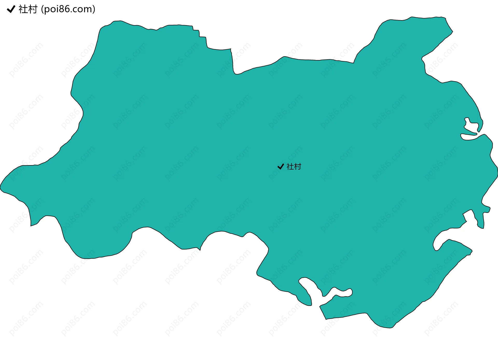 社村边界地图