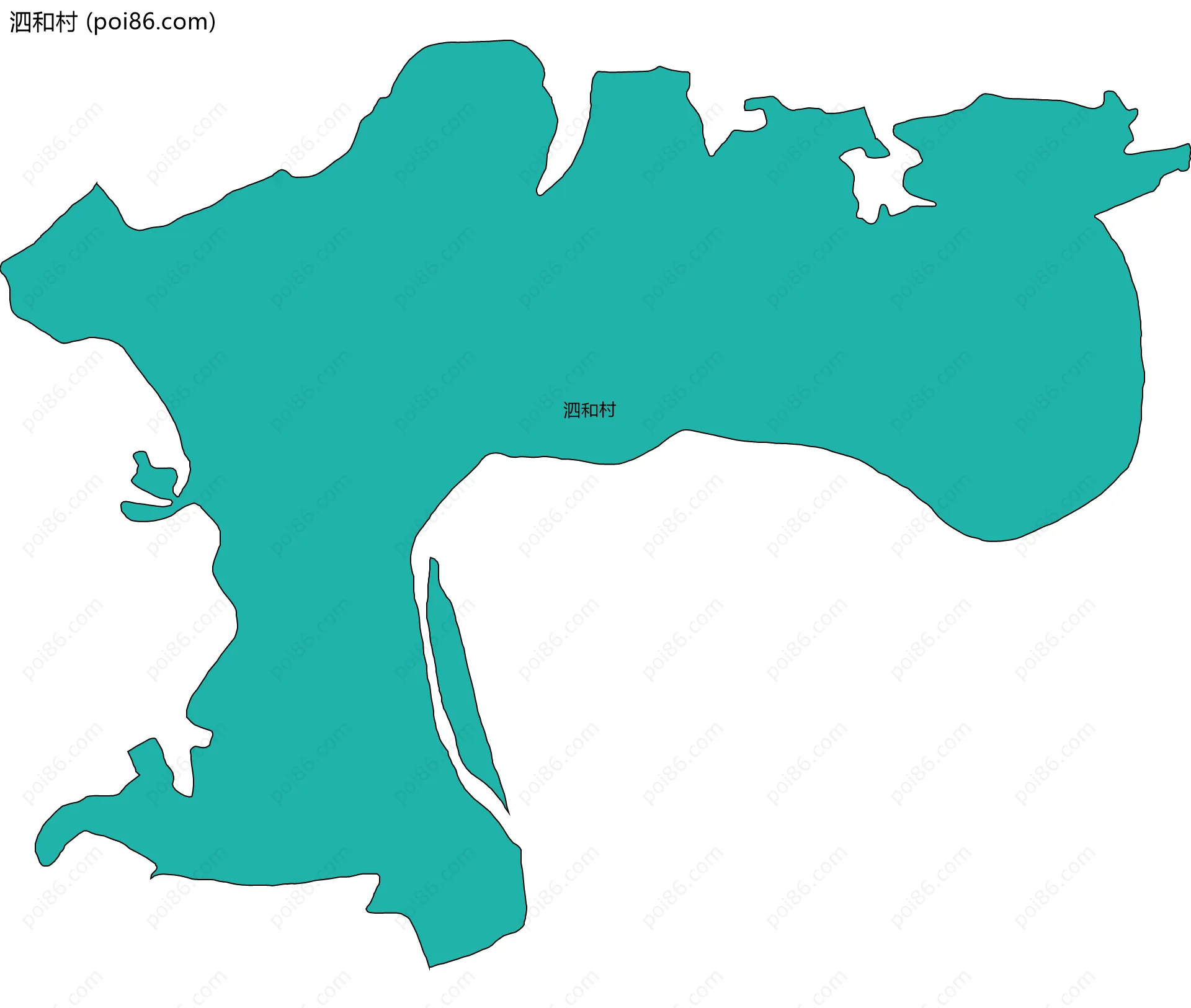 泗和村边界地图