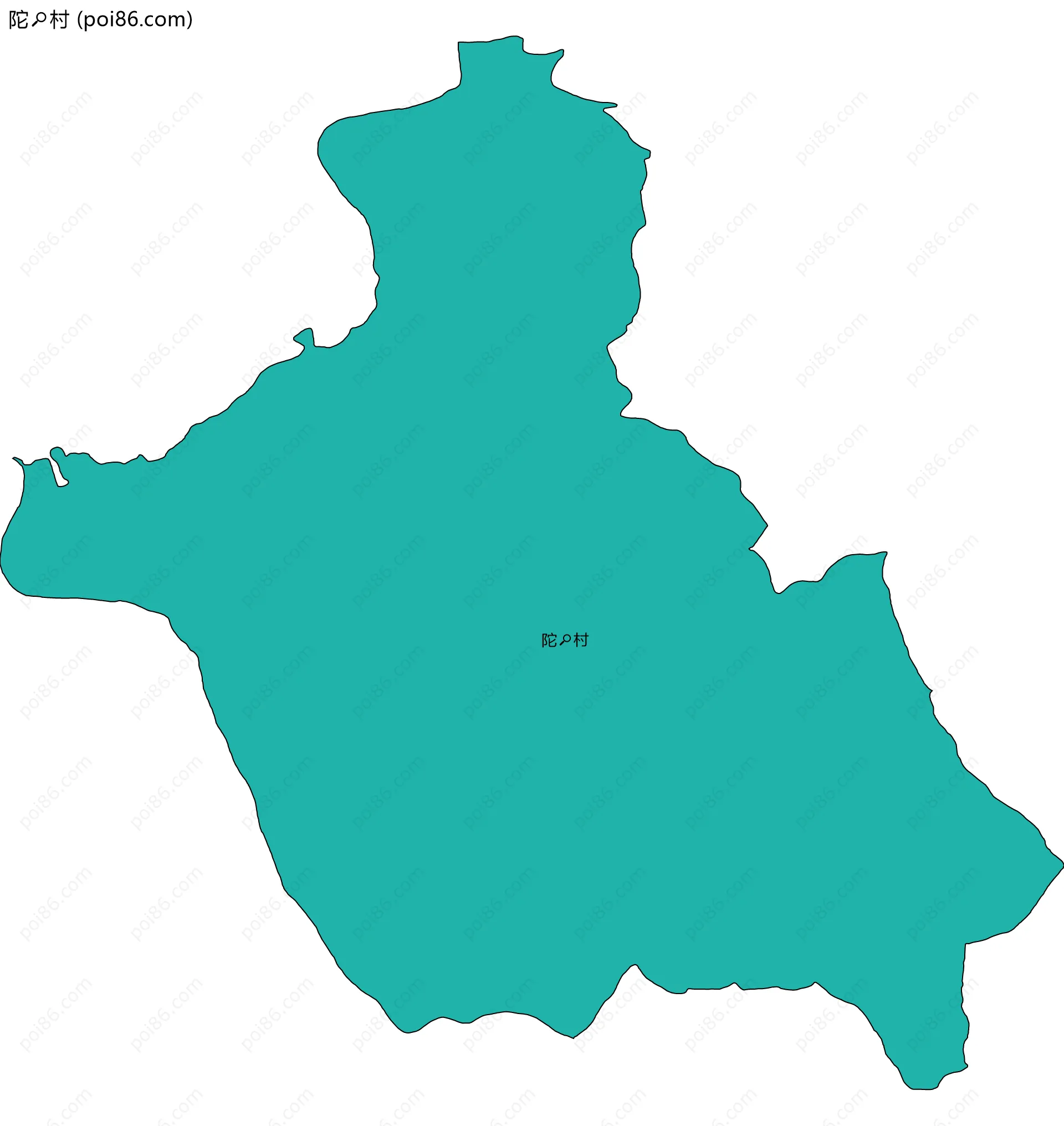 陀村边界地图