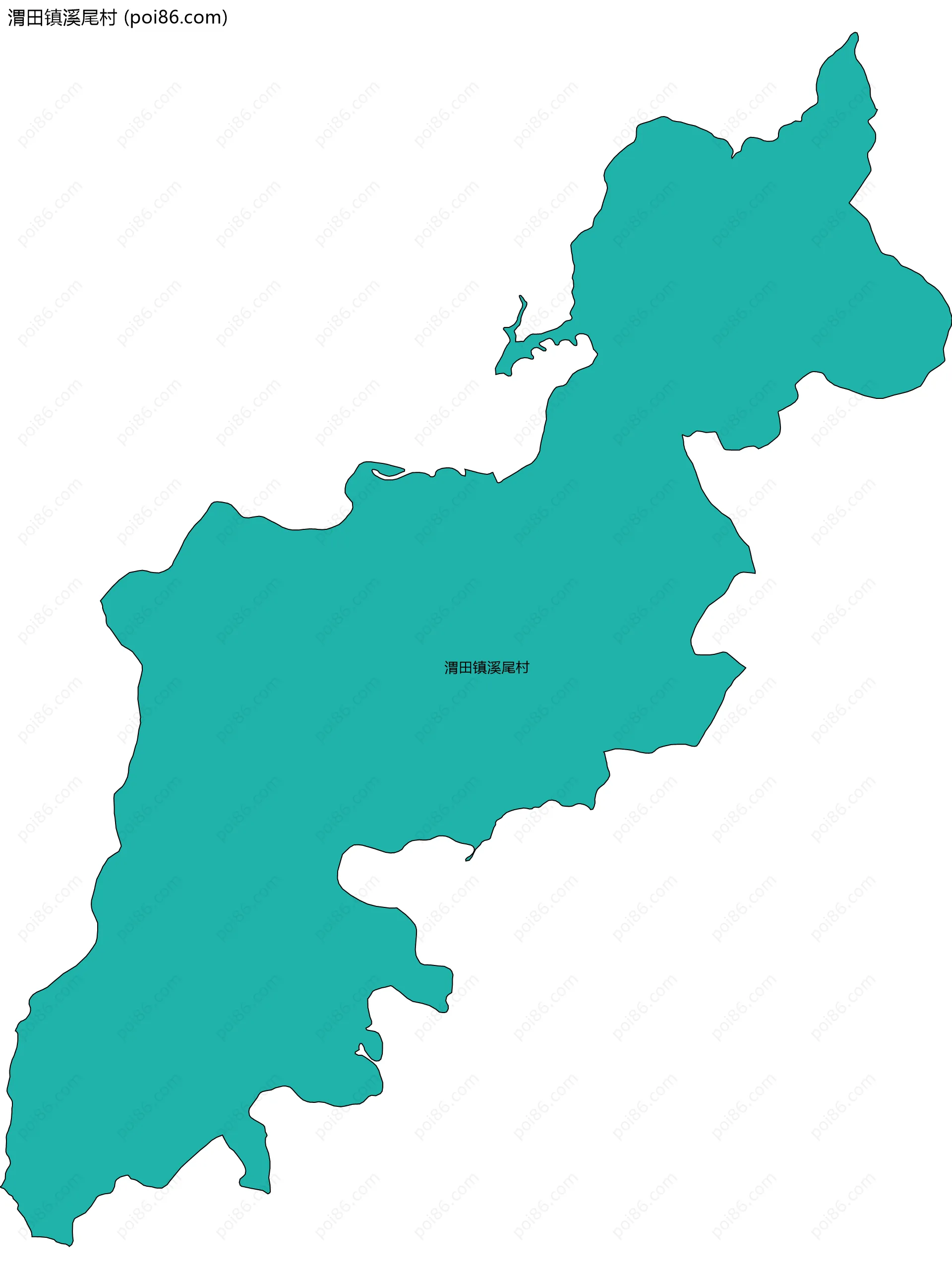渭田镇溪尾村边界地图