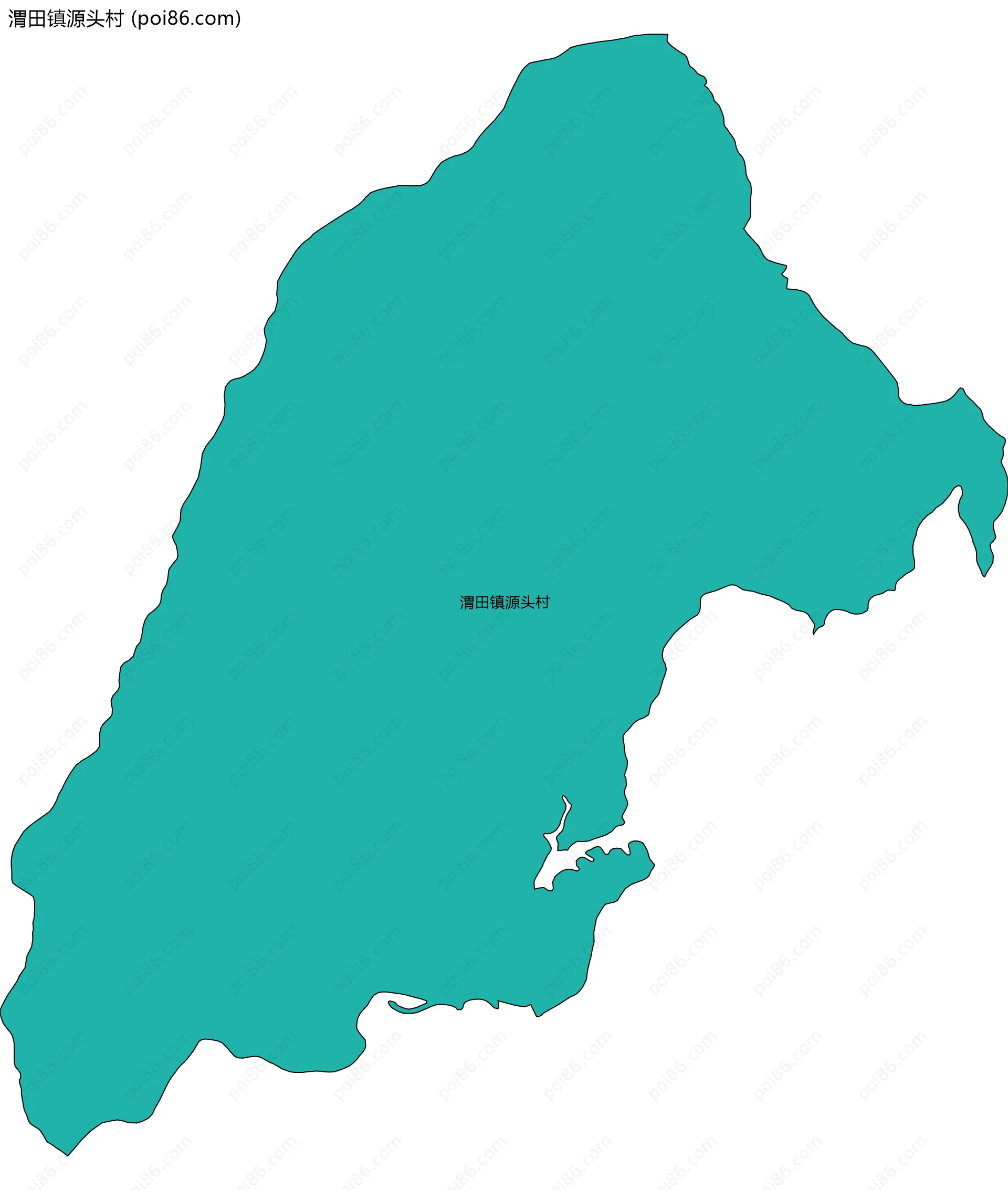 渭田镇源头村边界地图