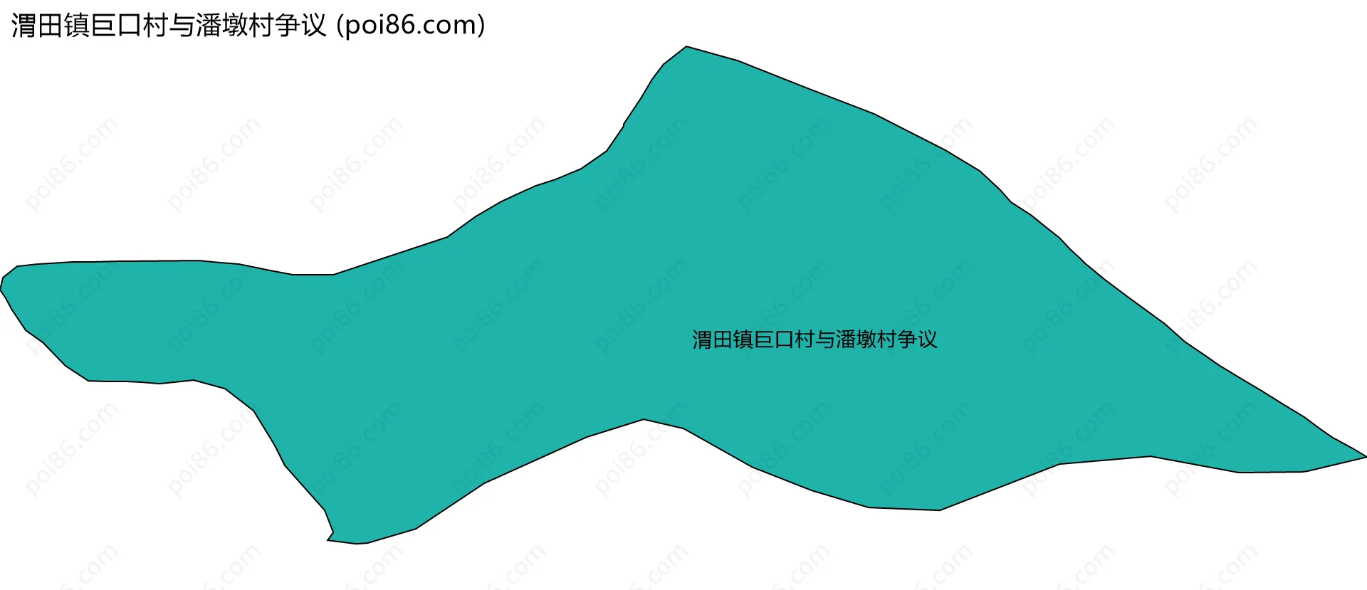 渭田镇巨口村与潘墩村争议边界地图