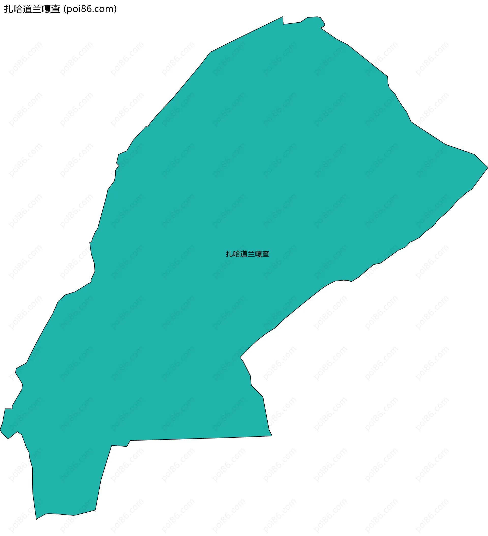 扎哈道兰嘎查边界地图