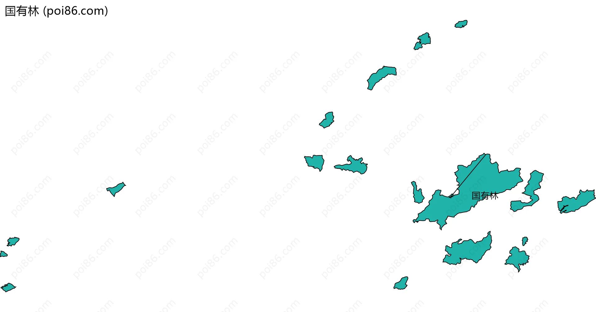 国有林边界地图