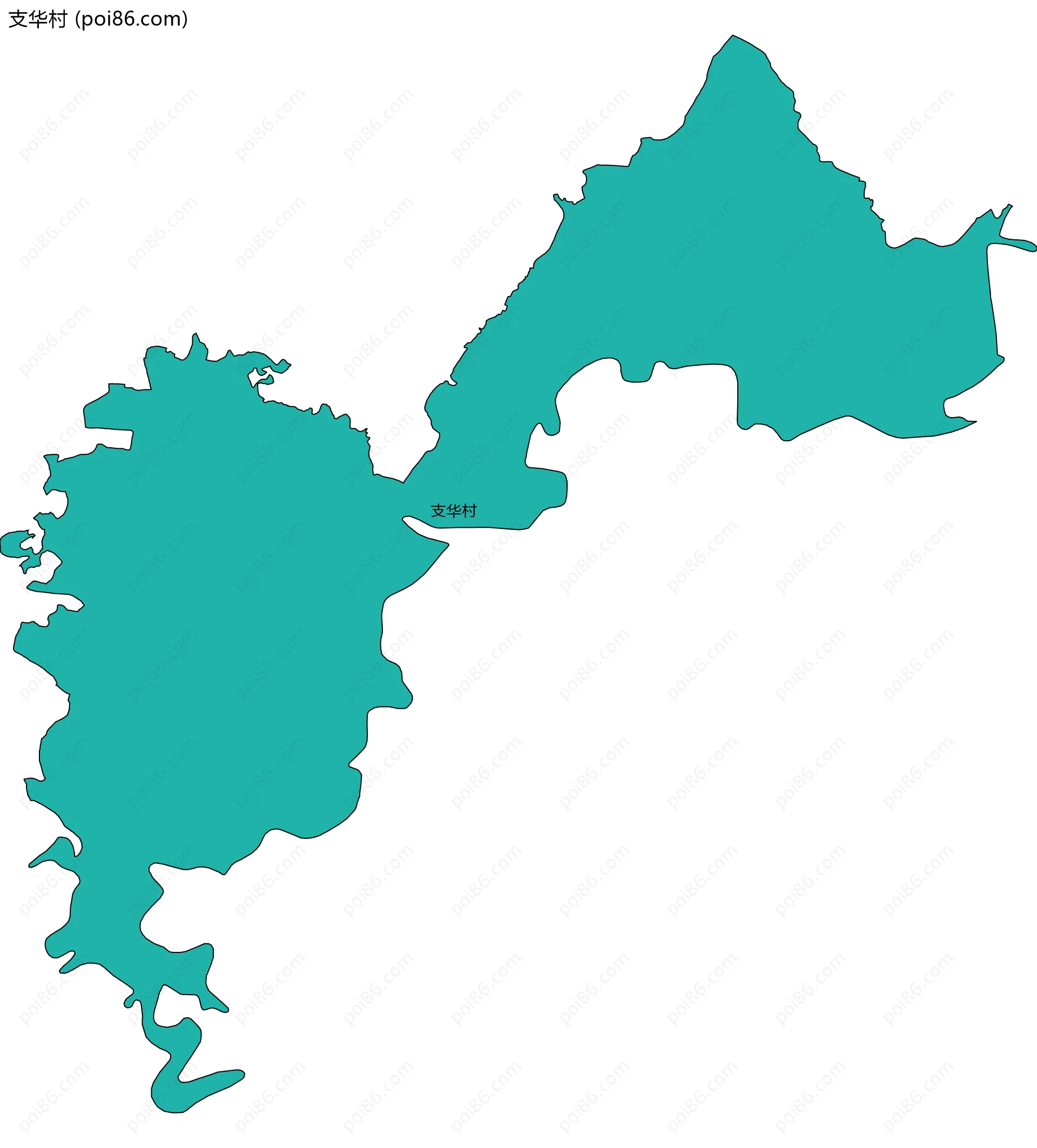 支华村边界地图