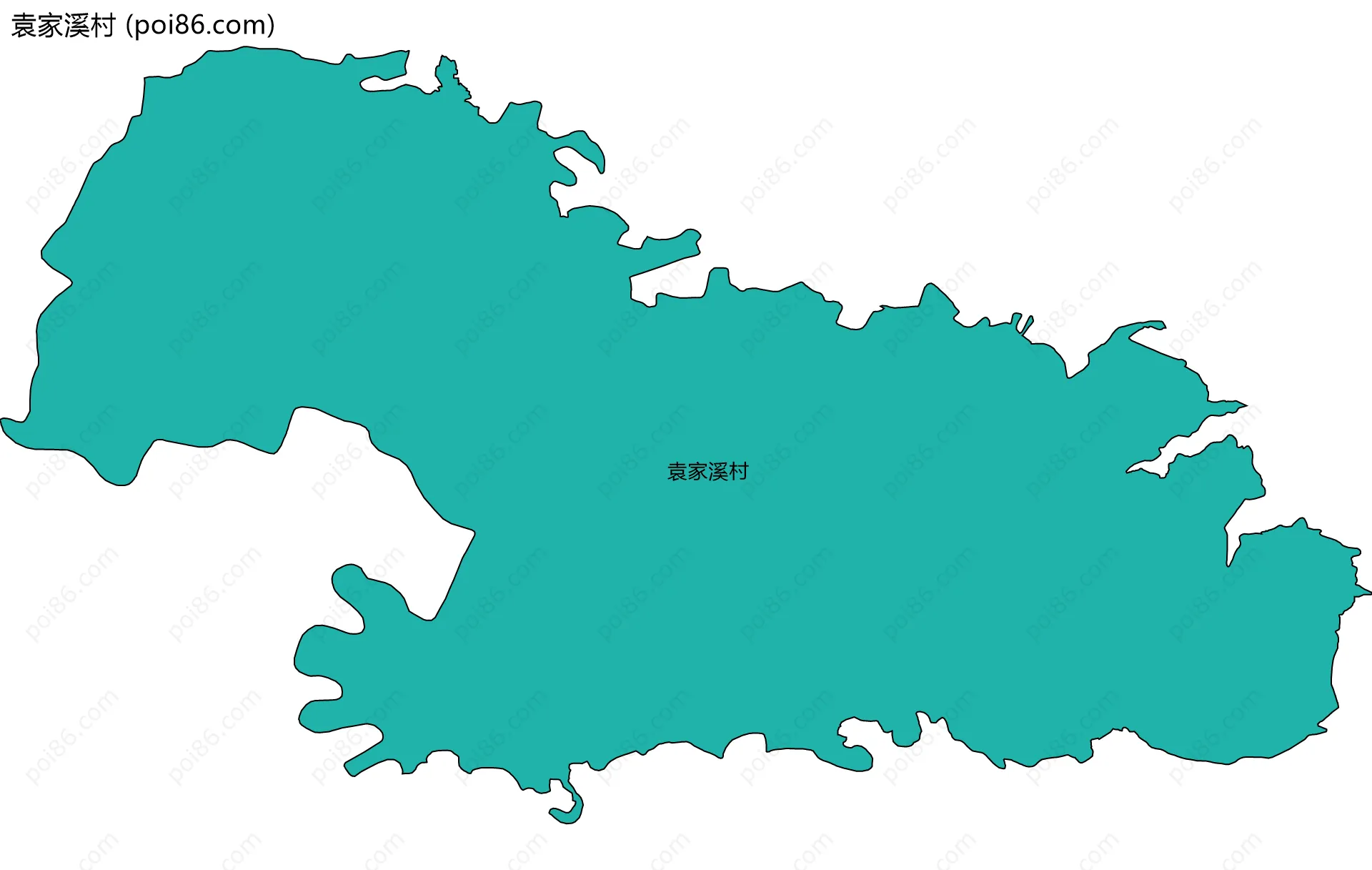 袁家溪村边界地图