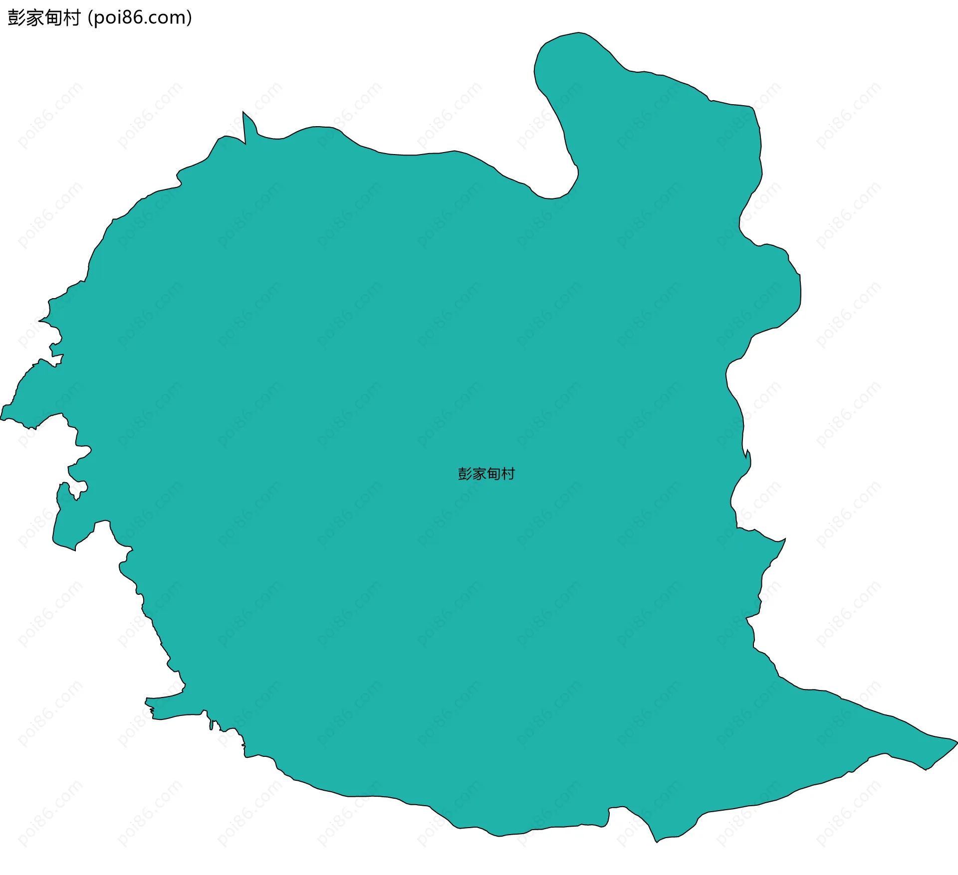 彭家甸村边界地图
