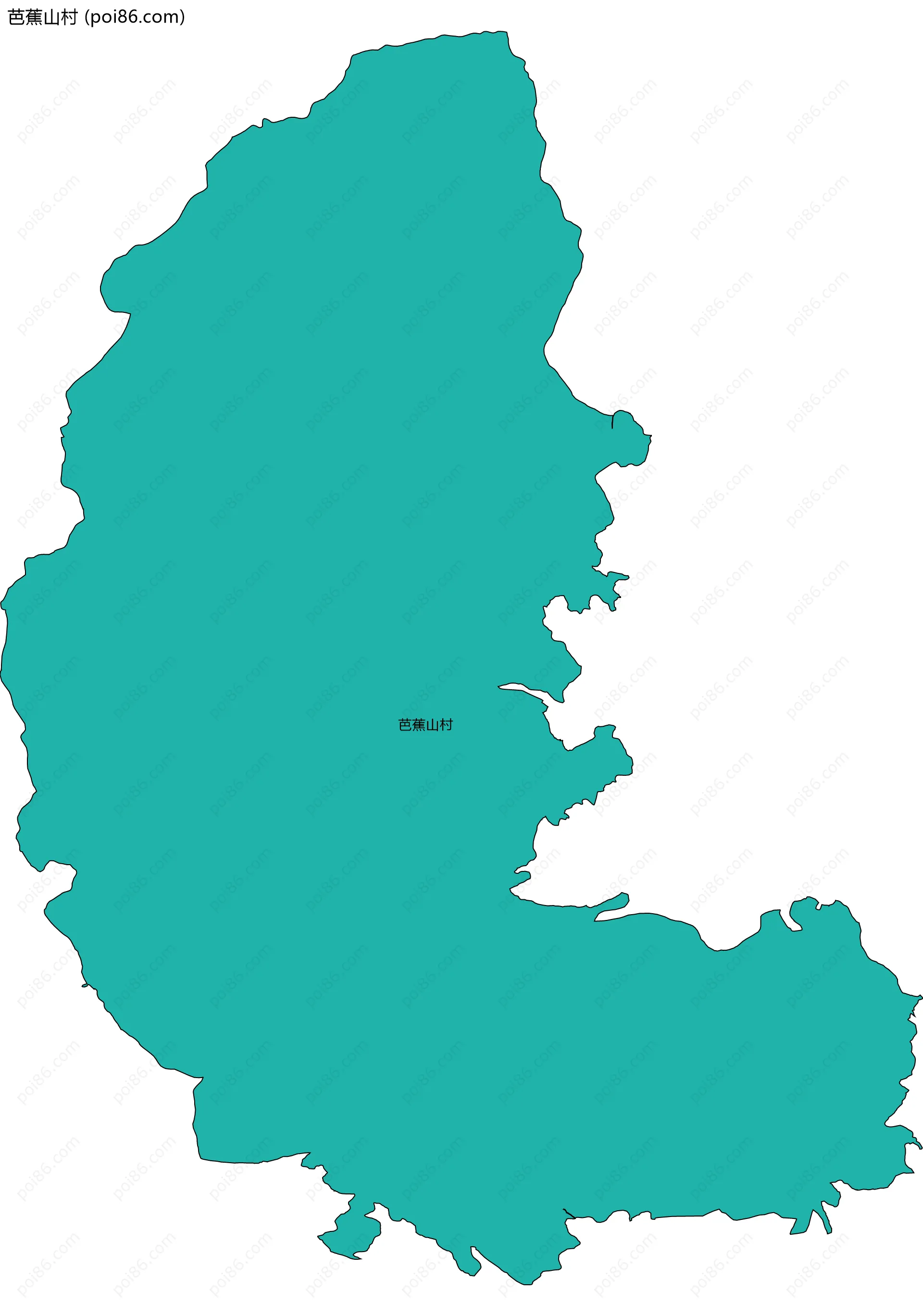 芭蕉山村边界地图