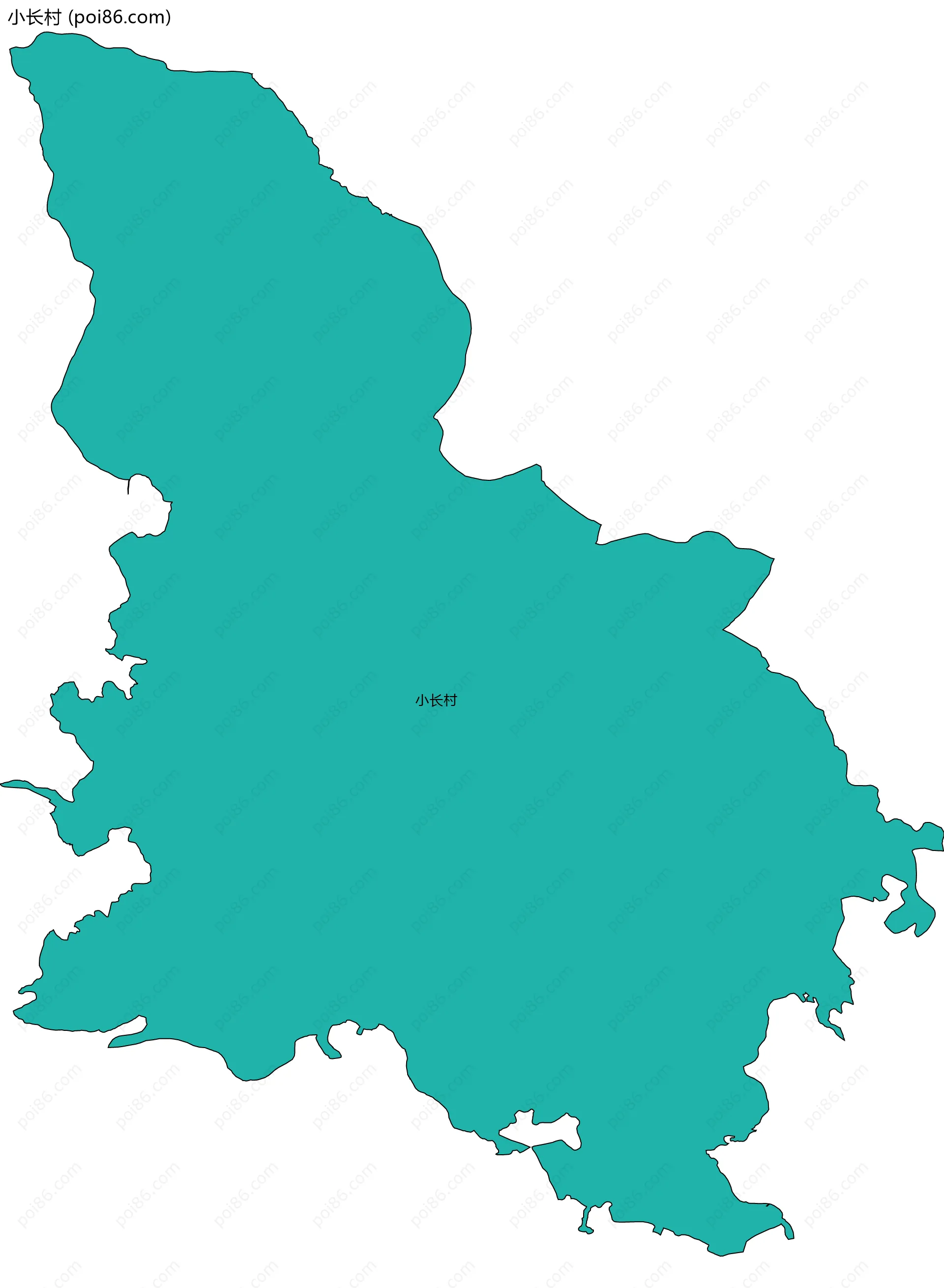 小长村边界地图