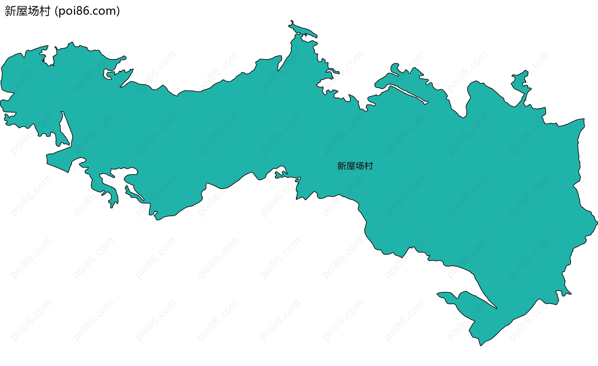 新屋场村边界地图