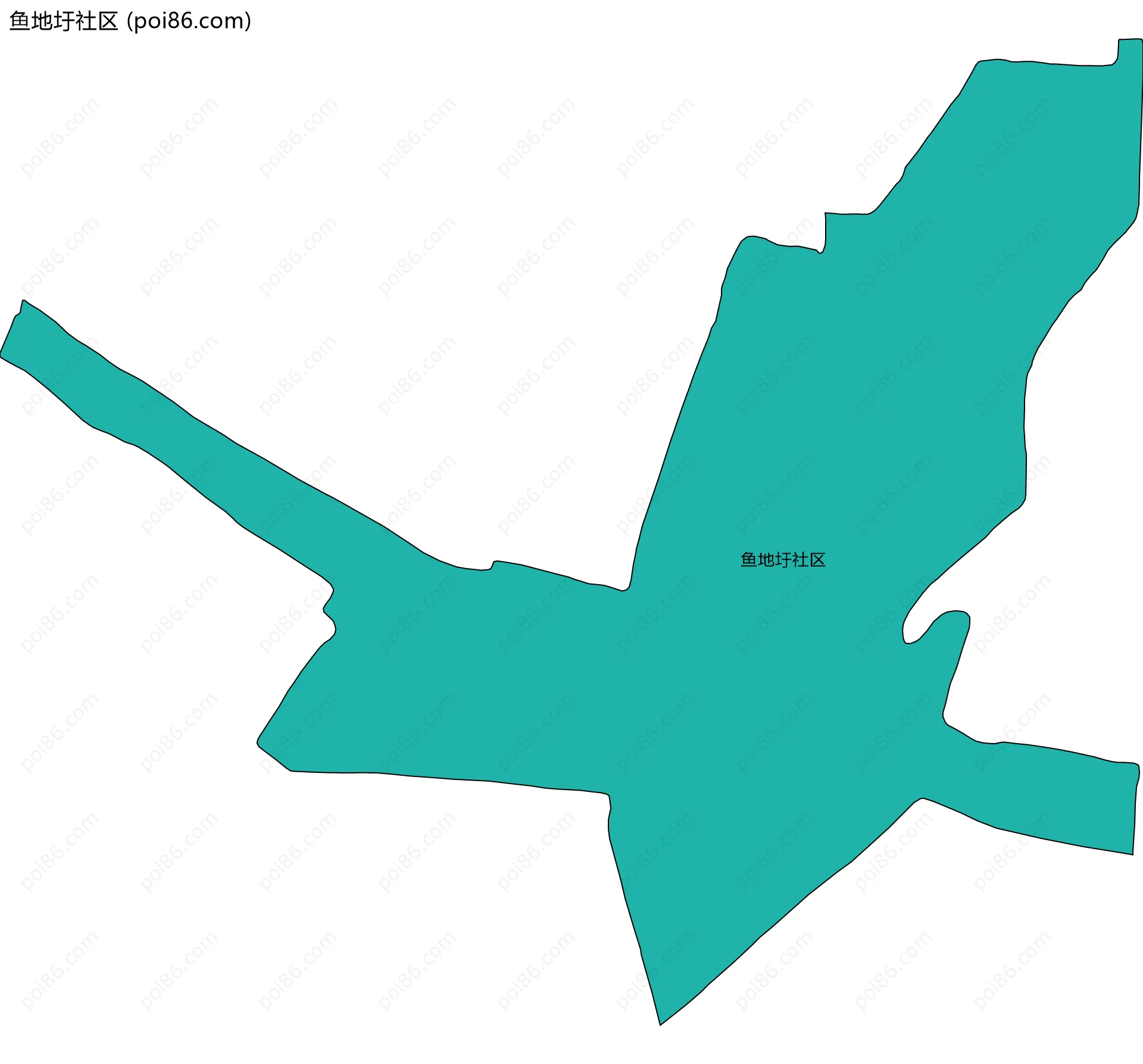 鱼地圩社区边界地图