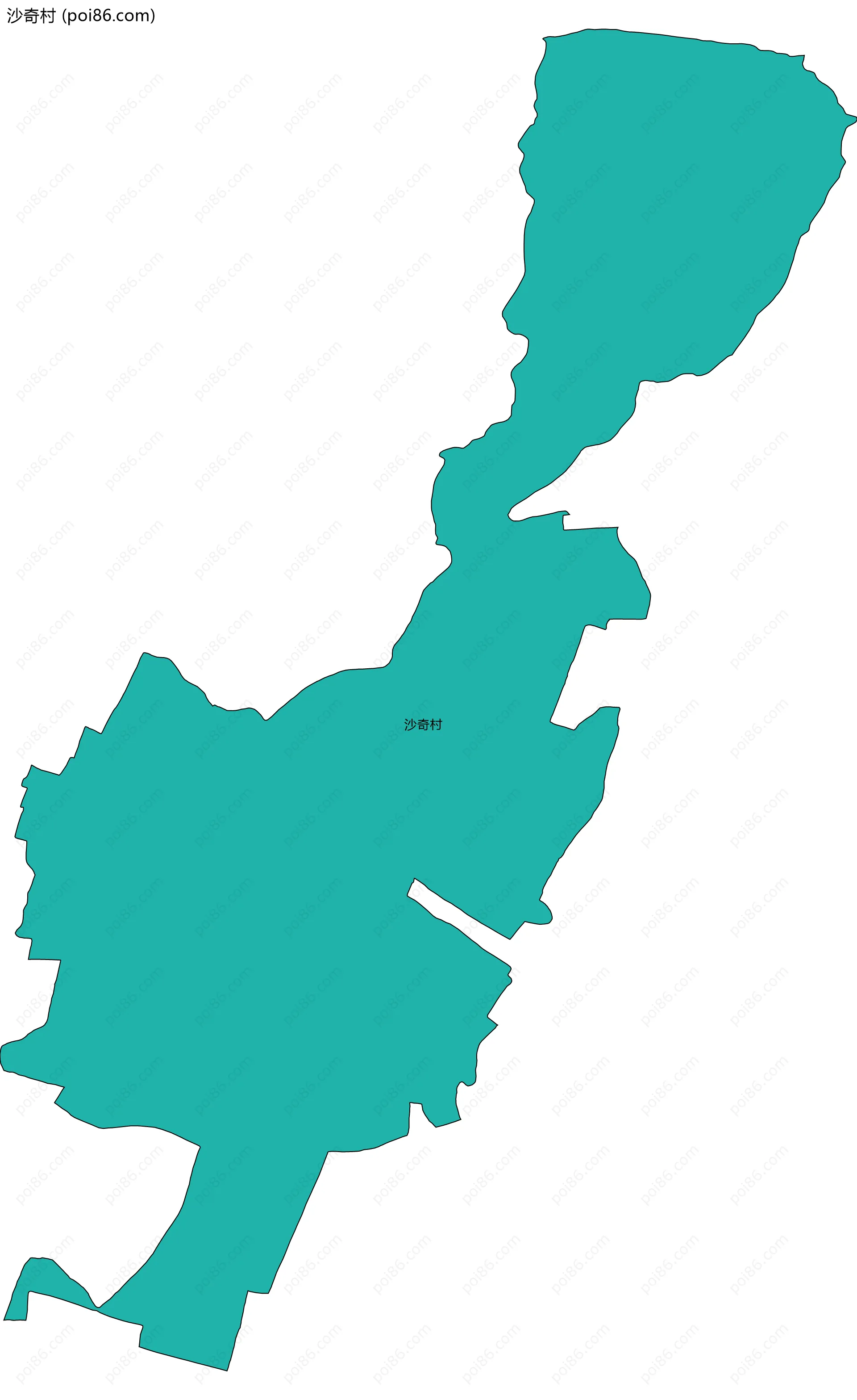 沙奇村边界地图