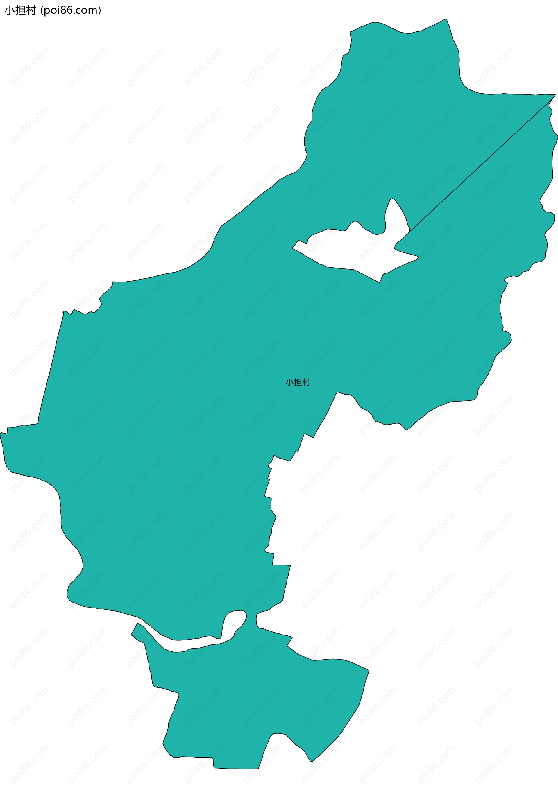 小担村边界地图