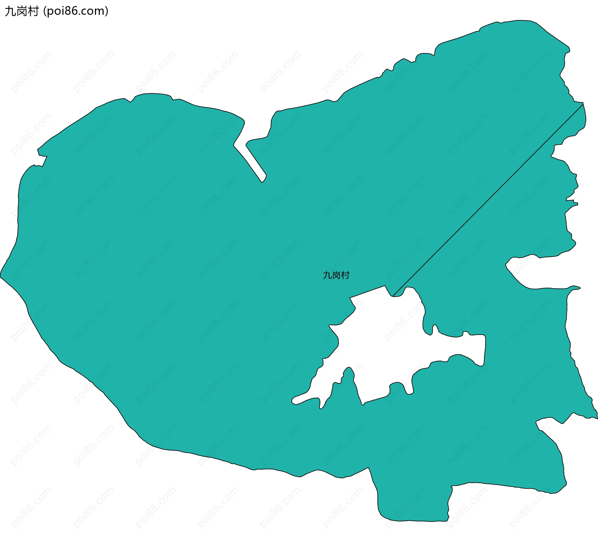 九岗村边界地图