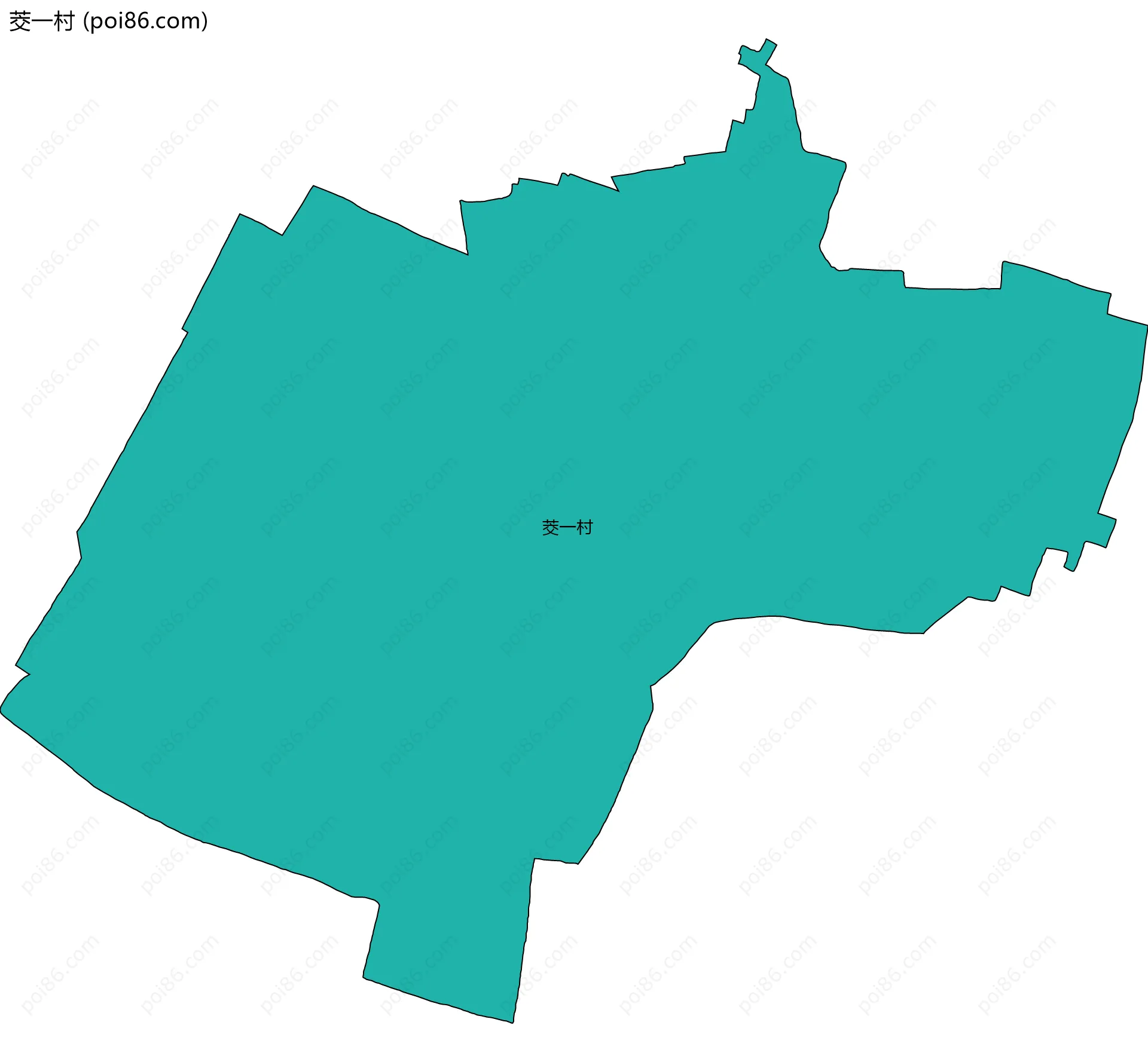 茭一村边界地图