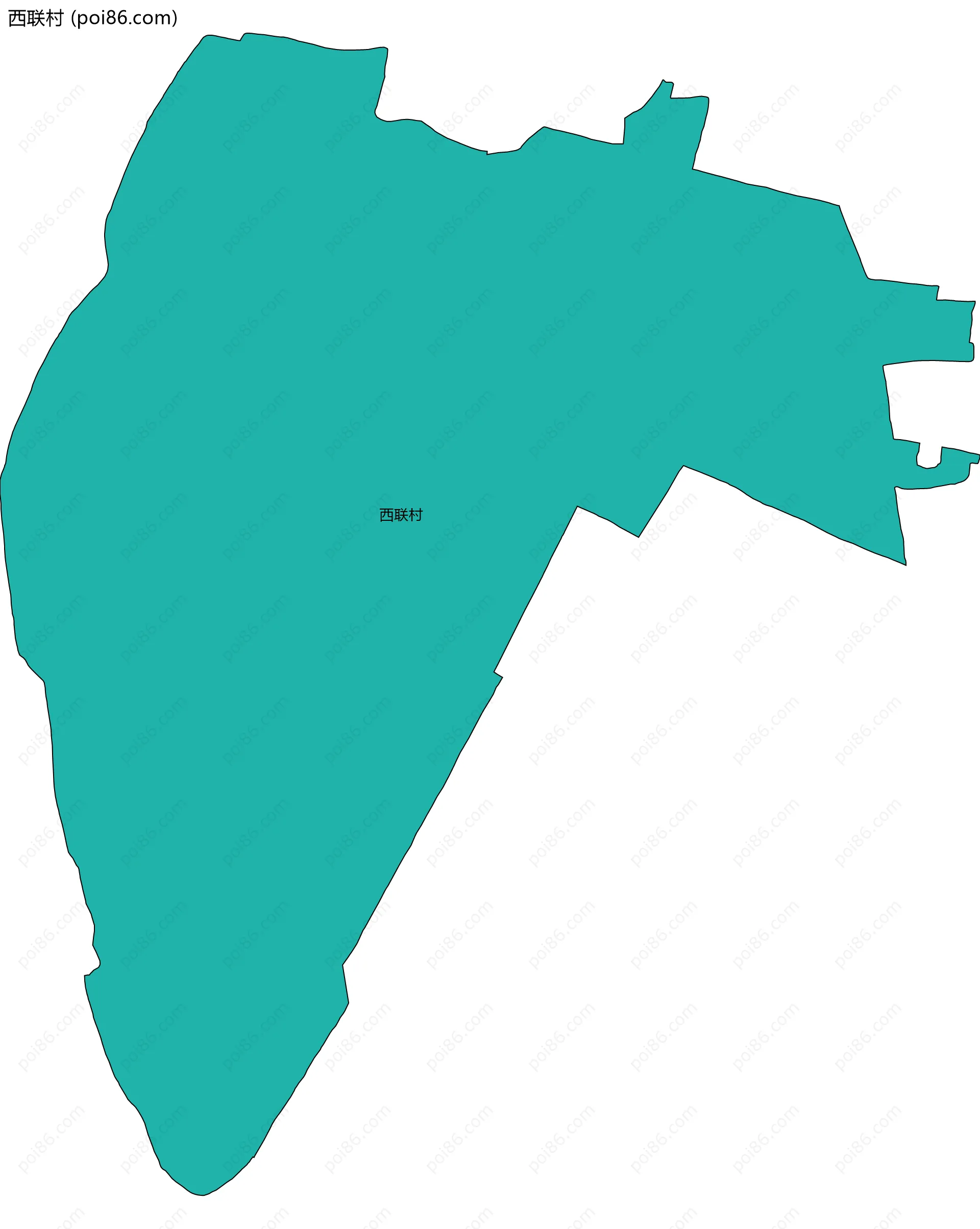 西联村边界地图
