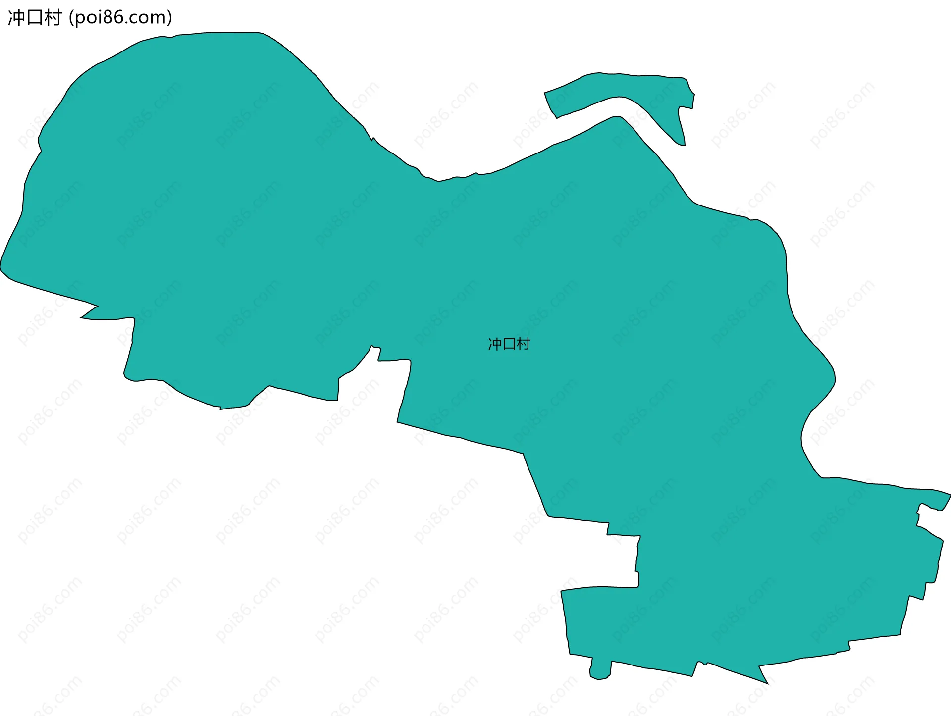 冲口村边界地图