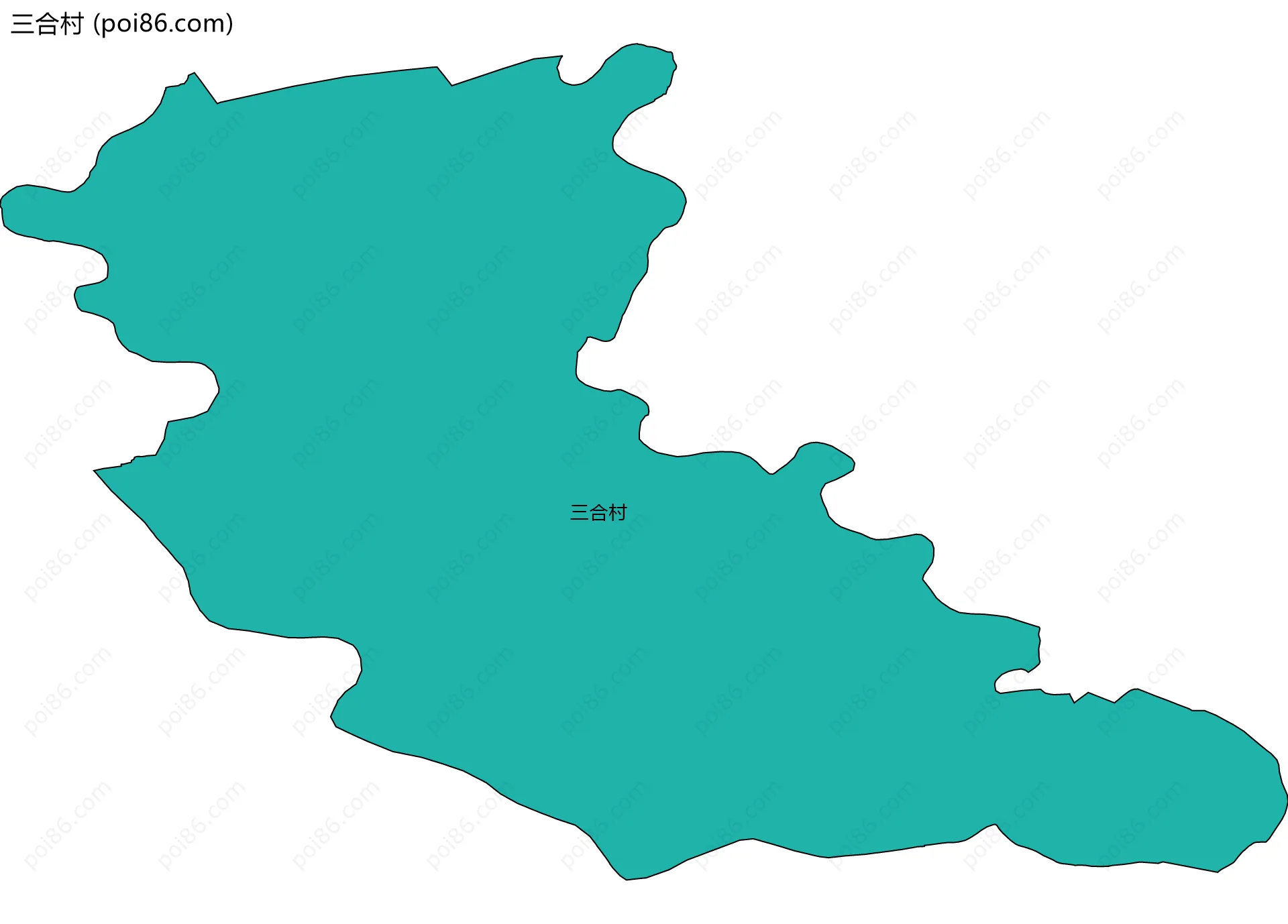 三合村边界地图