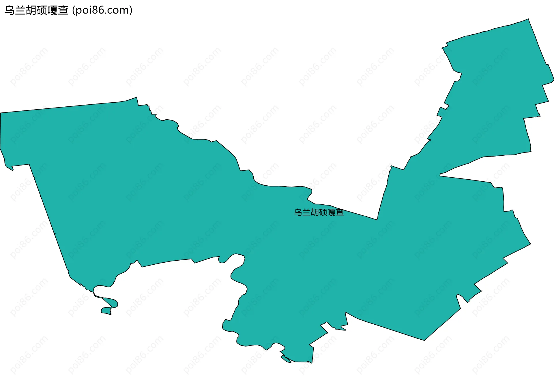 乌兰胡硕嘎查边界地图