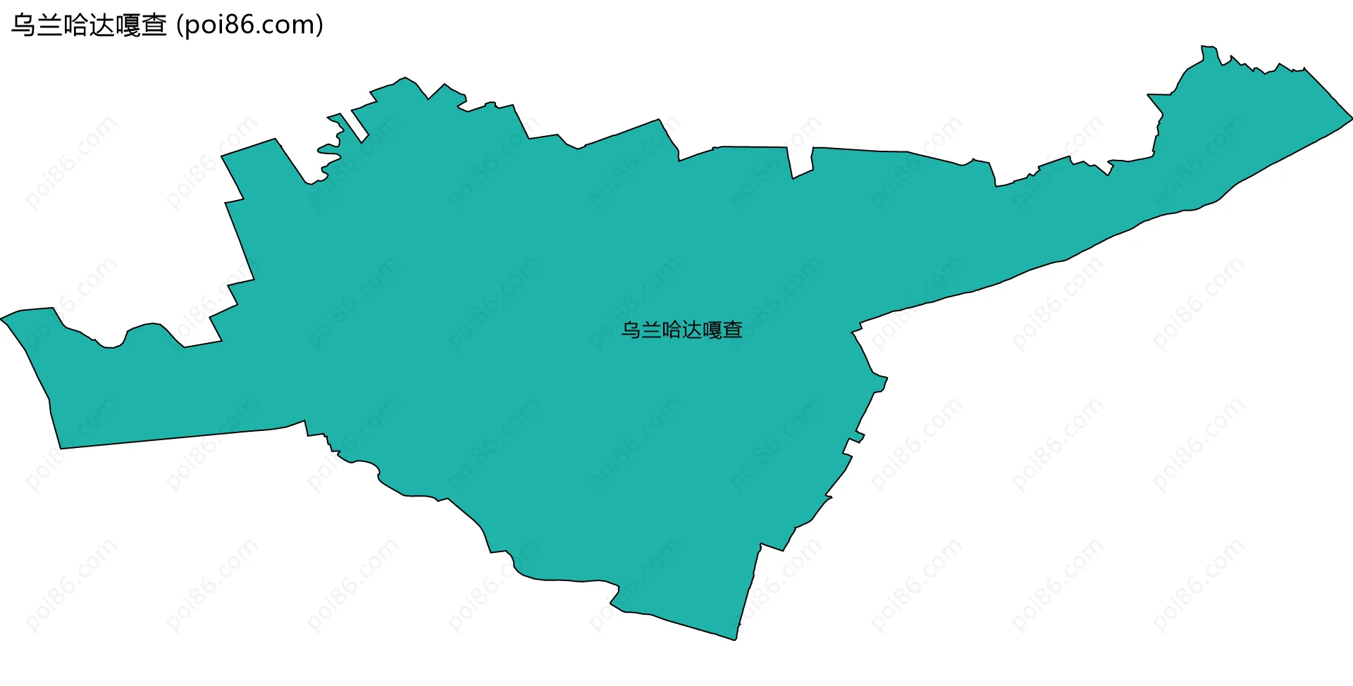 乌兰哈达嘎查边界地图