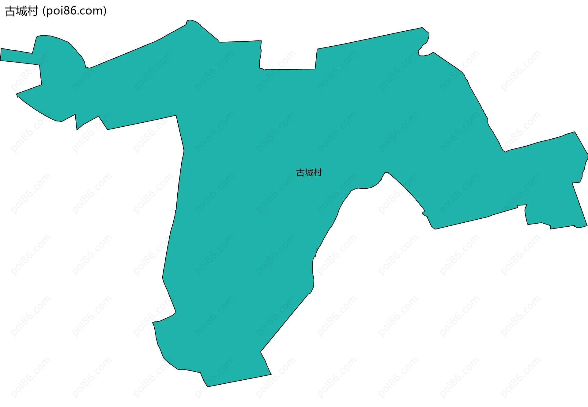 古城村边界地图