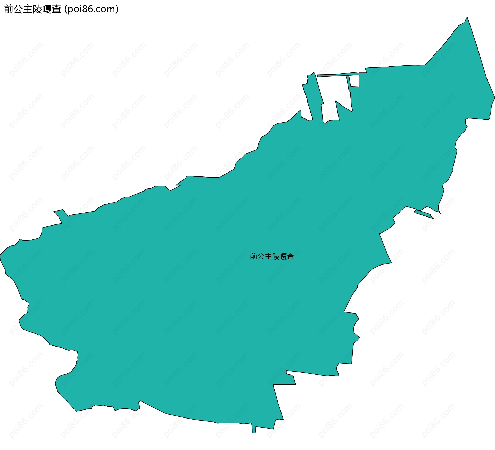 前公主陵嘎查边界地图