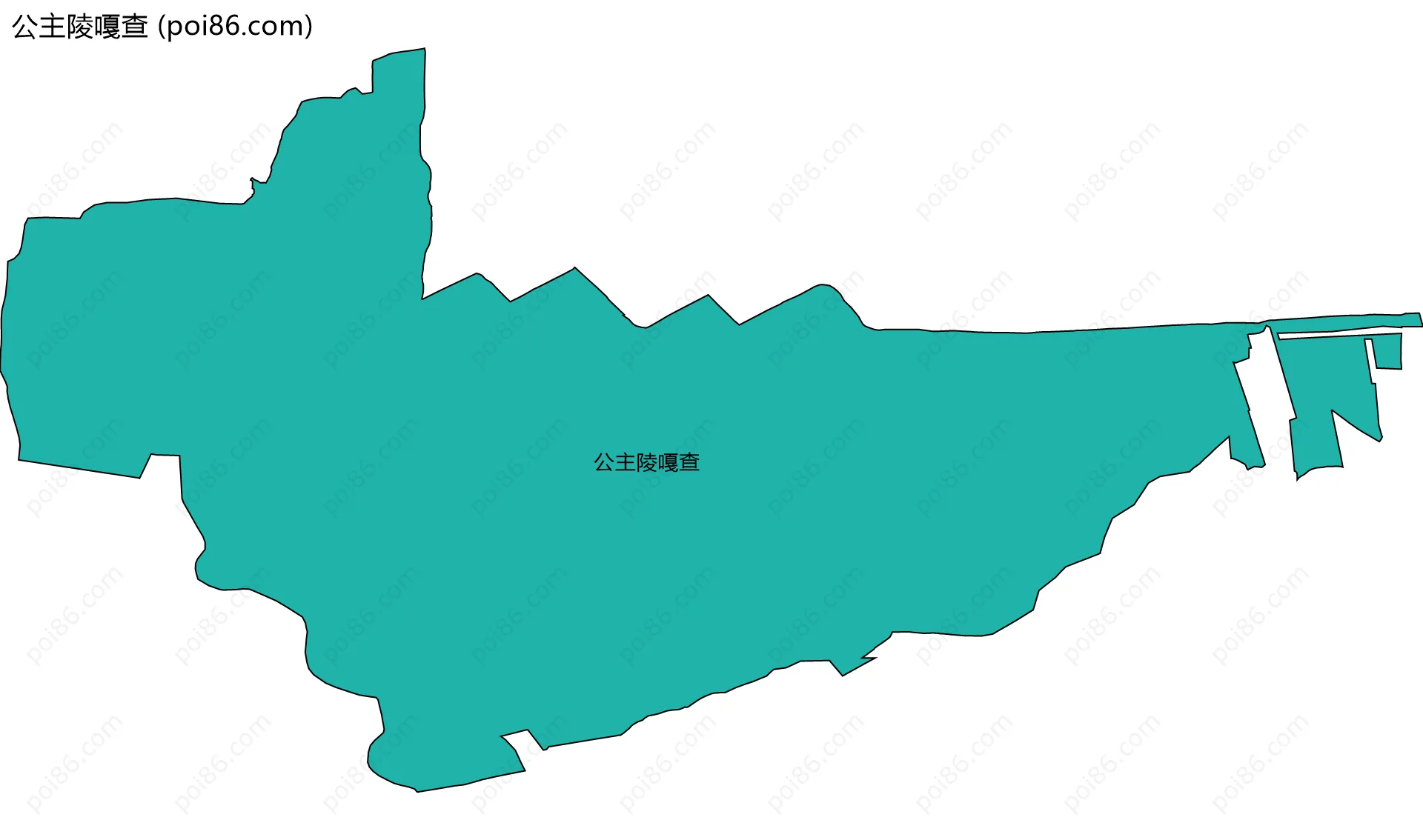 公主陵嘎查边界地图