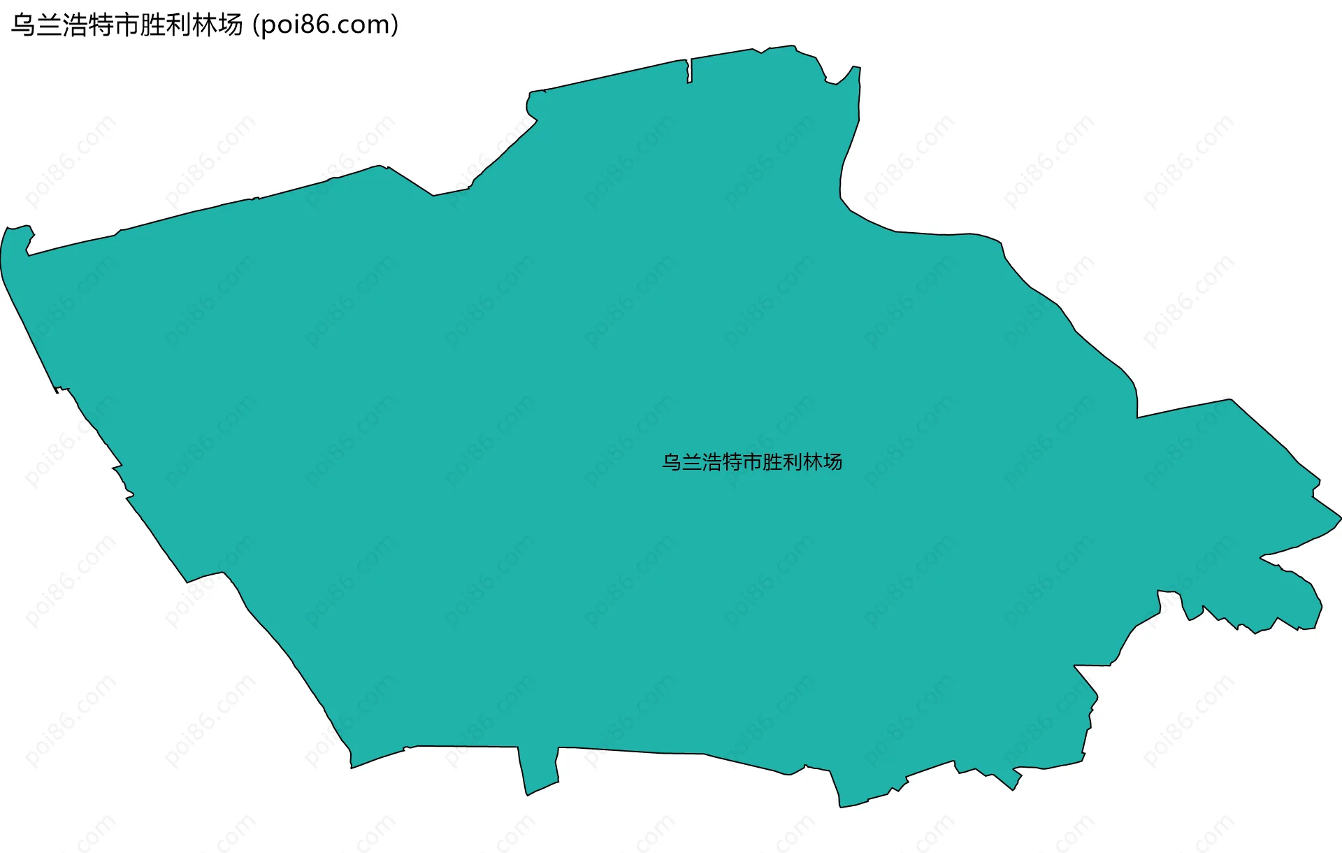 乌兰浩特市胜利林场边界地图