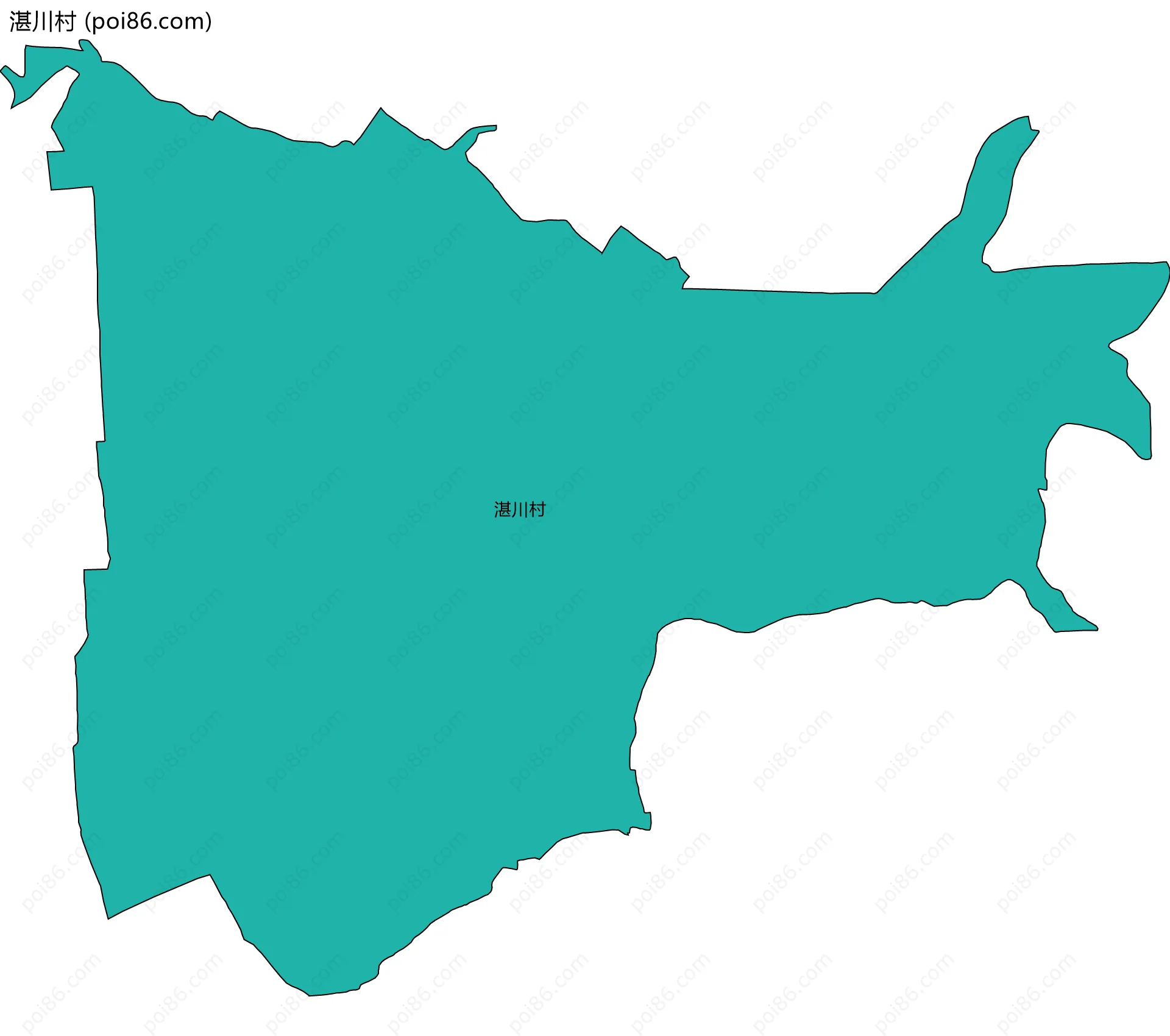 湛川村边界地图