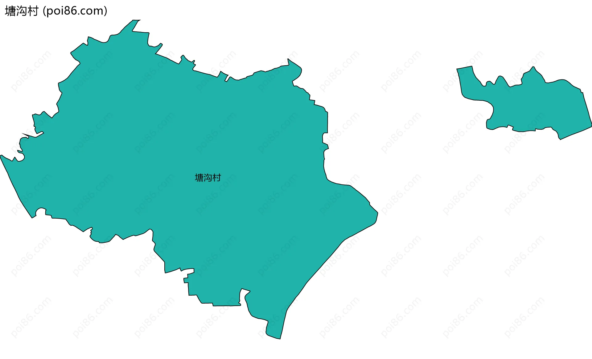 塘沟村边界地图