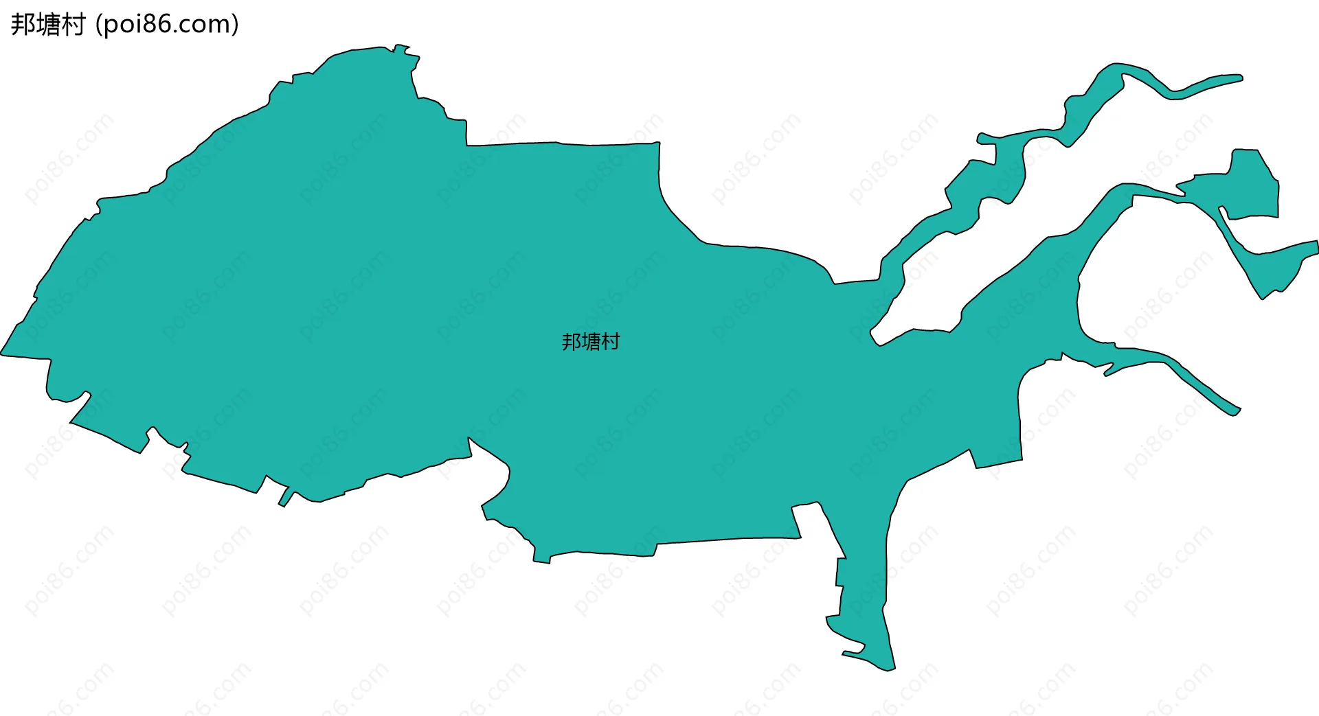 邦塘村边界地图