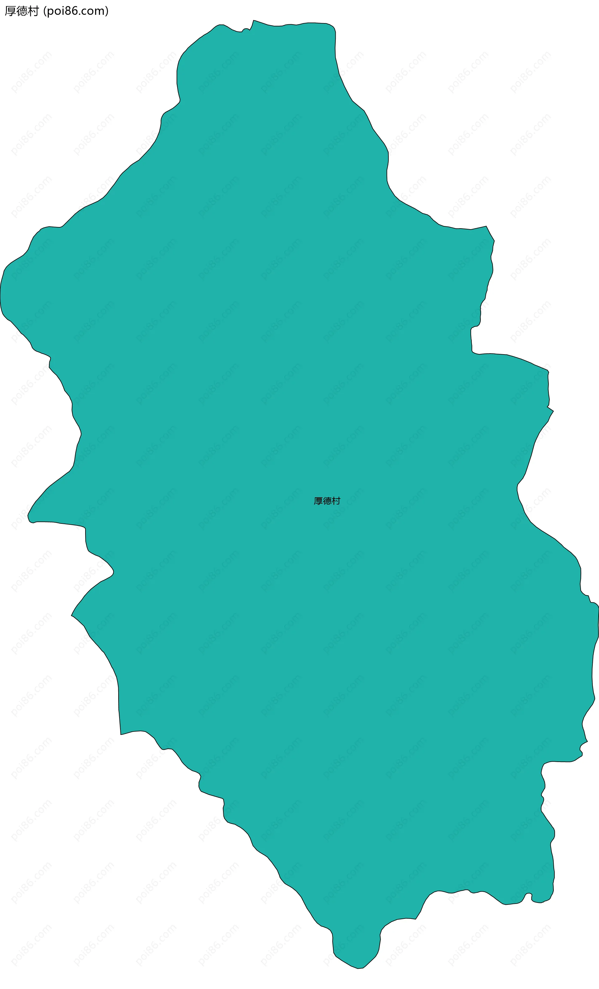 厚德村边界地图