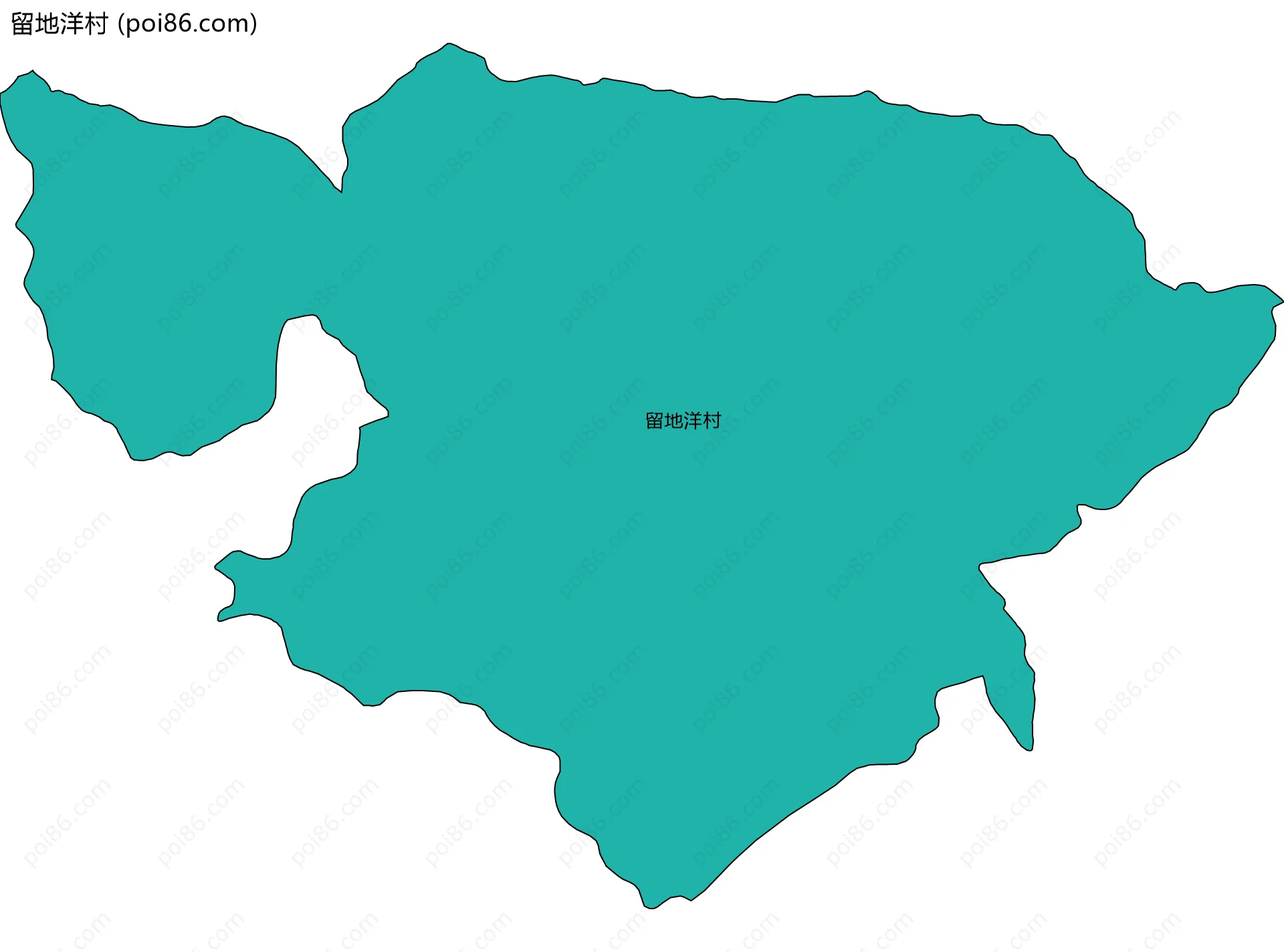 留地洋村边界地图