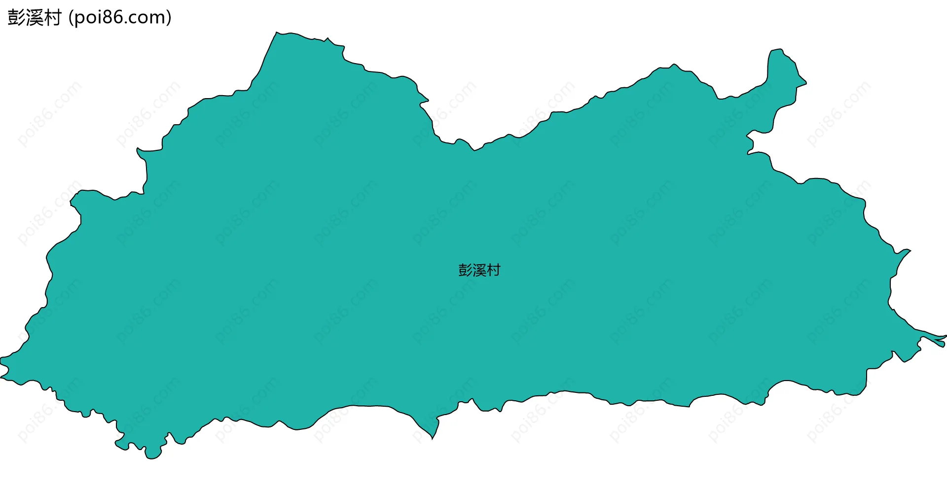 彭溪村边界地图