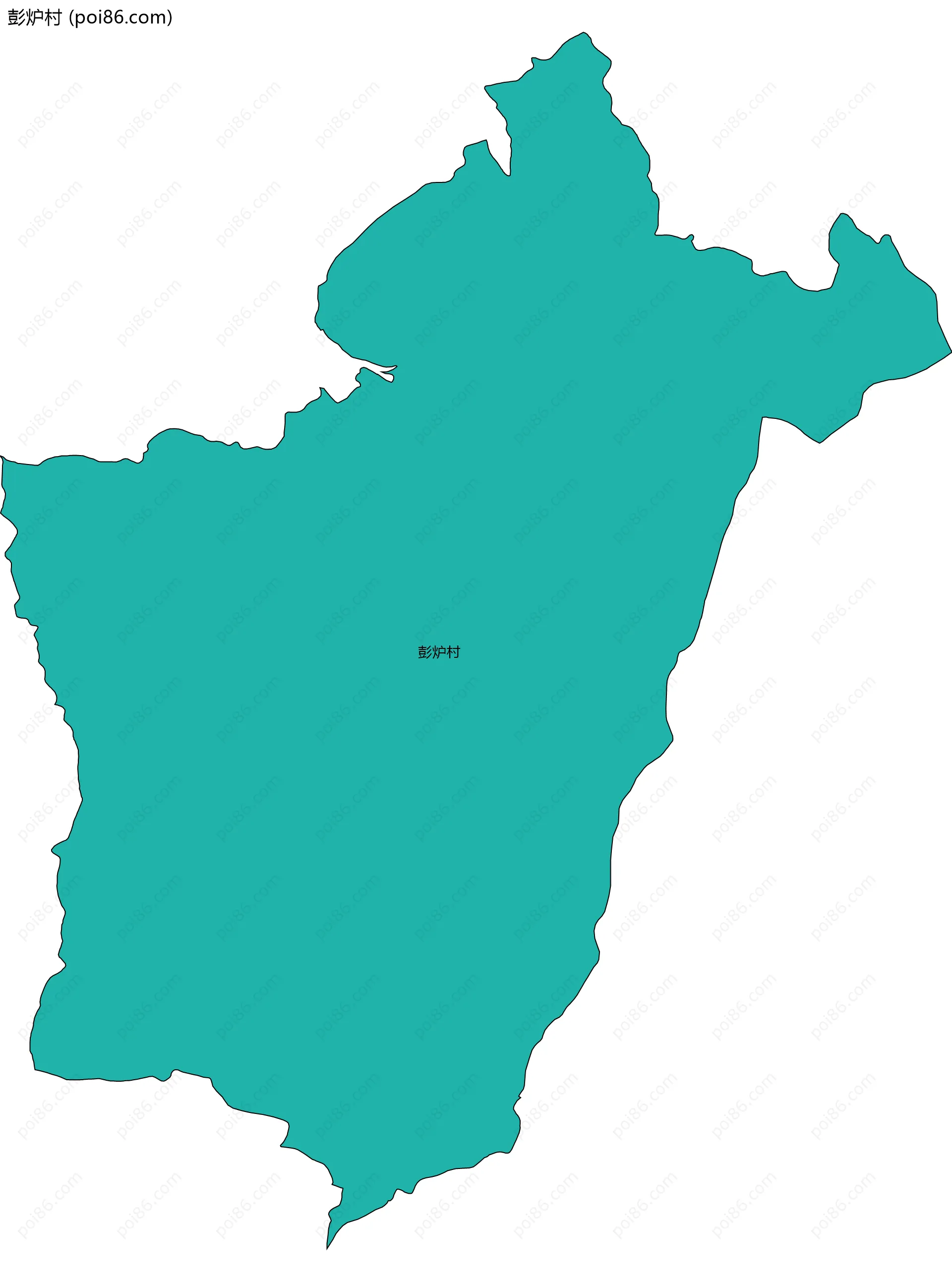 彭炉村边界地图