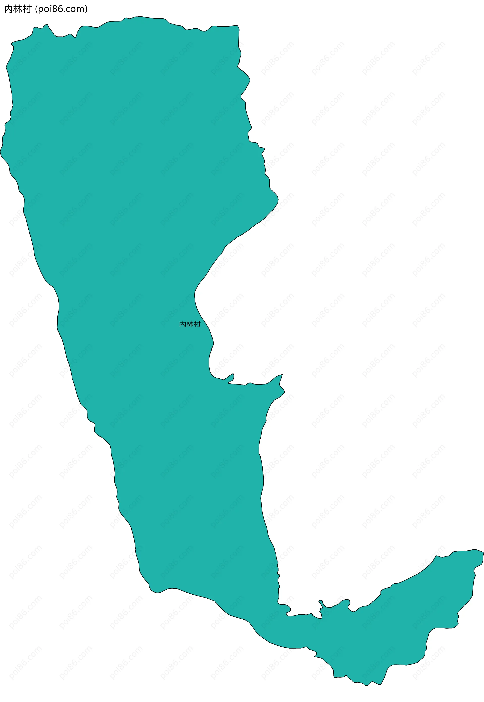 内林村边界地图