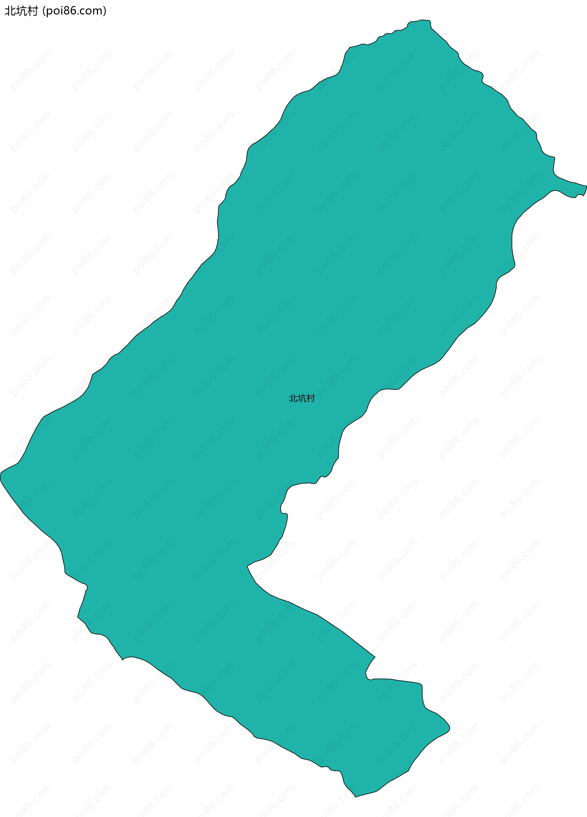 北坑村边界地图