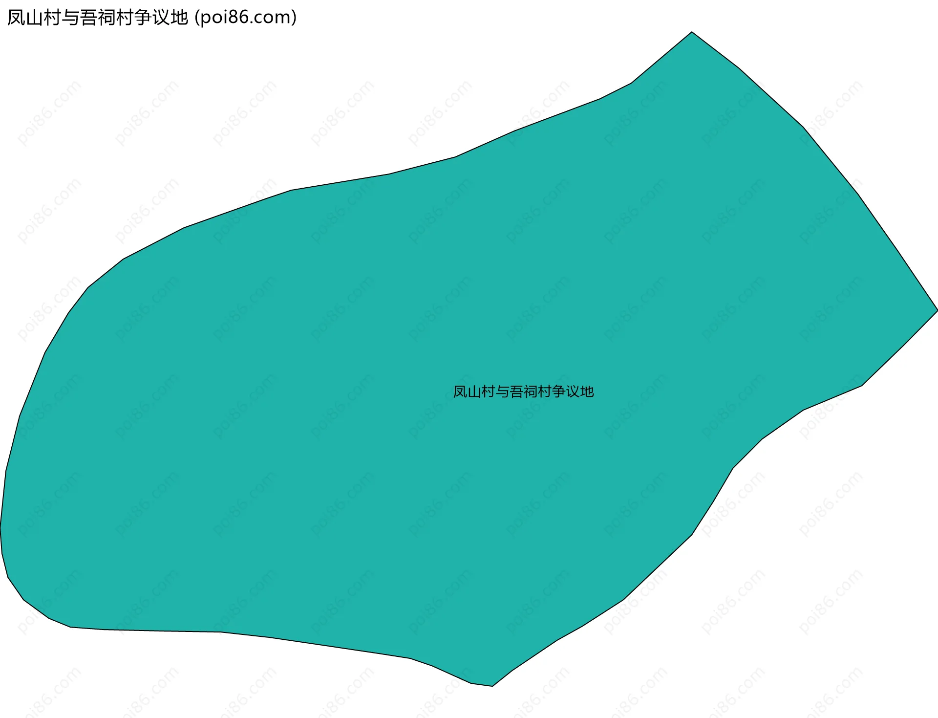 凤山村与吾祠村争议地边界地图