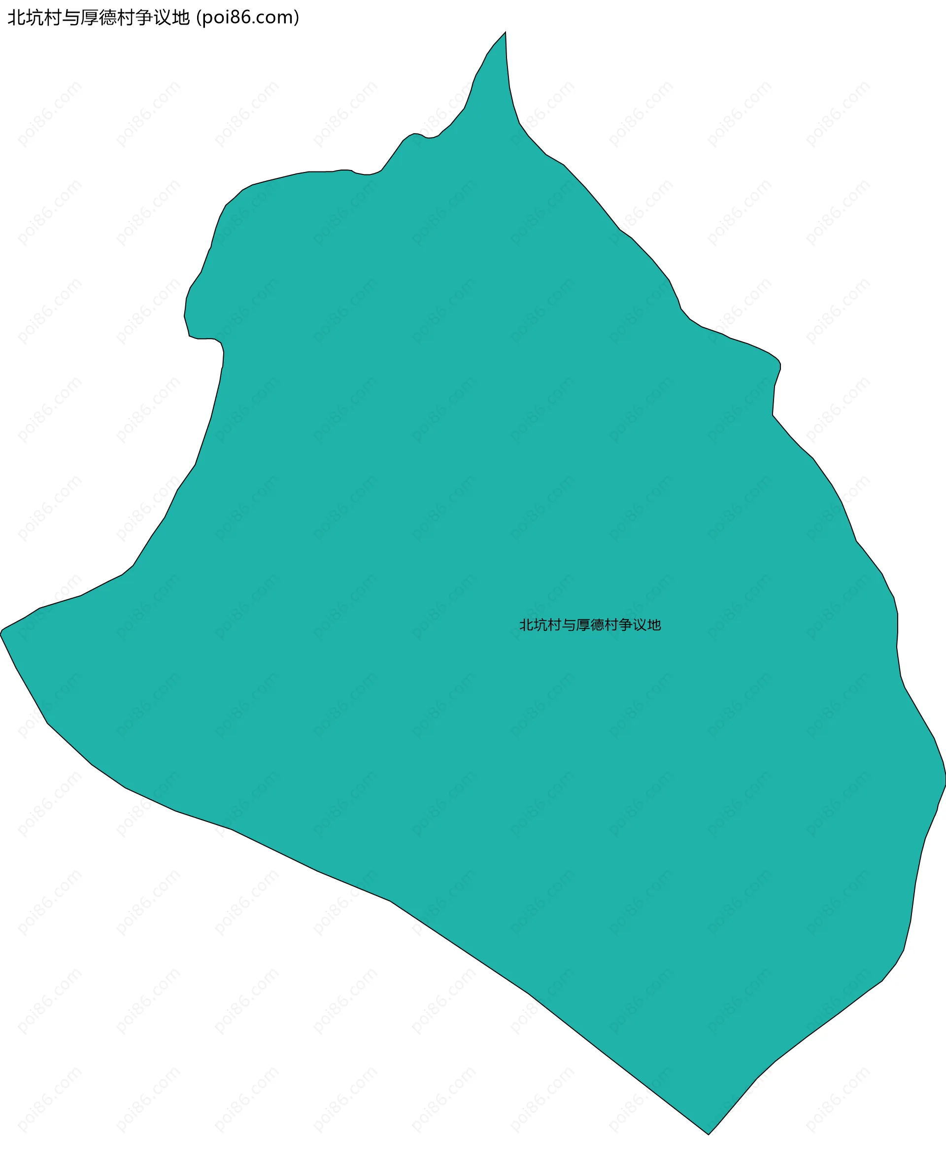 北坑村与厚德村争议地边界地图