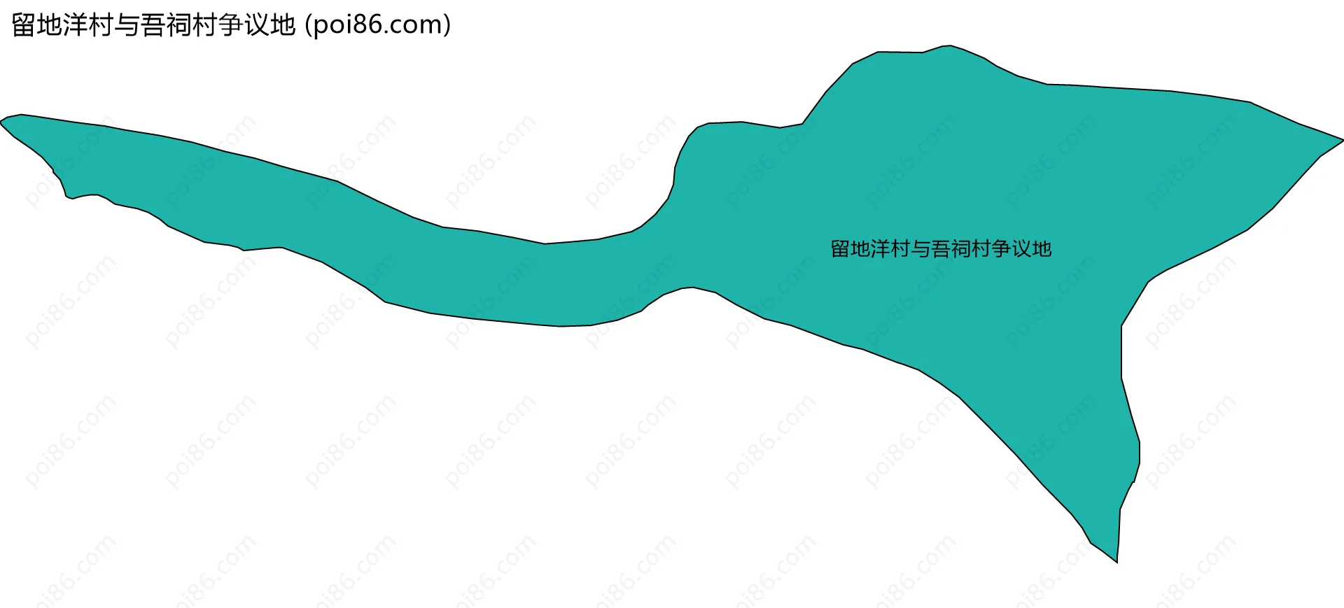 留地洋村与吾祠村争议地边界地图