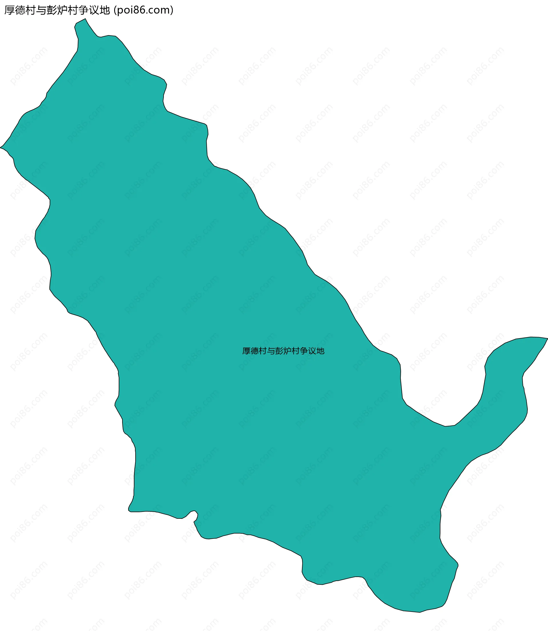 厚德村与彭炉村争议地边界地图