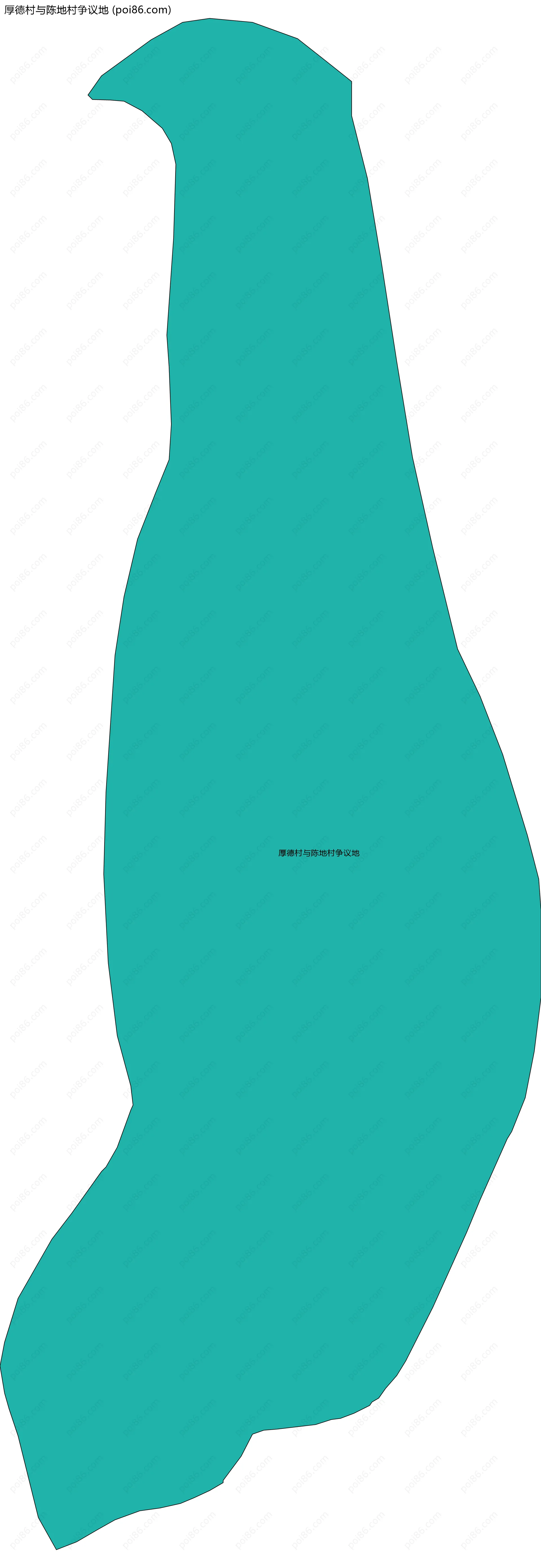 厚德村与陈地村争议地边界地图