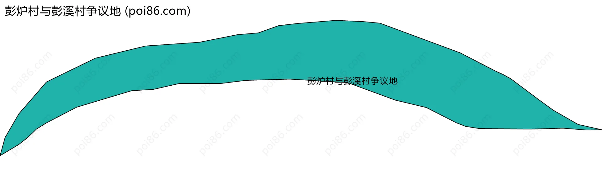 彭炉村与彭溪村争议地边界地图